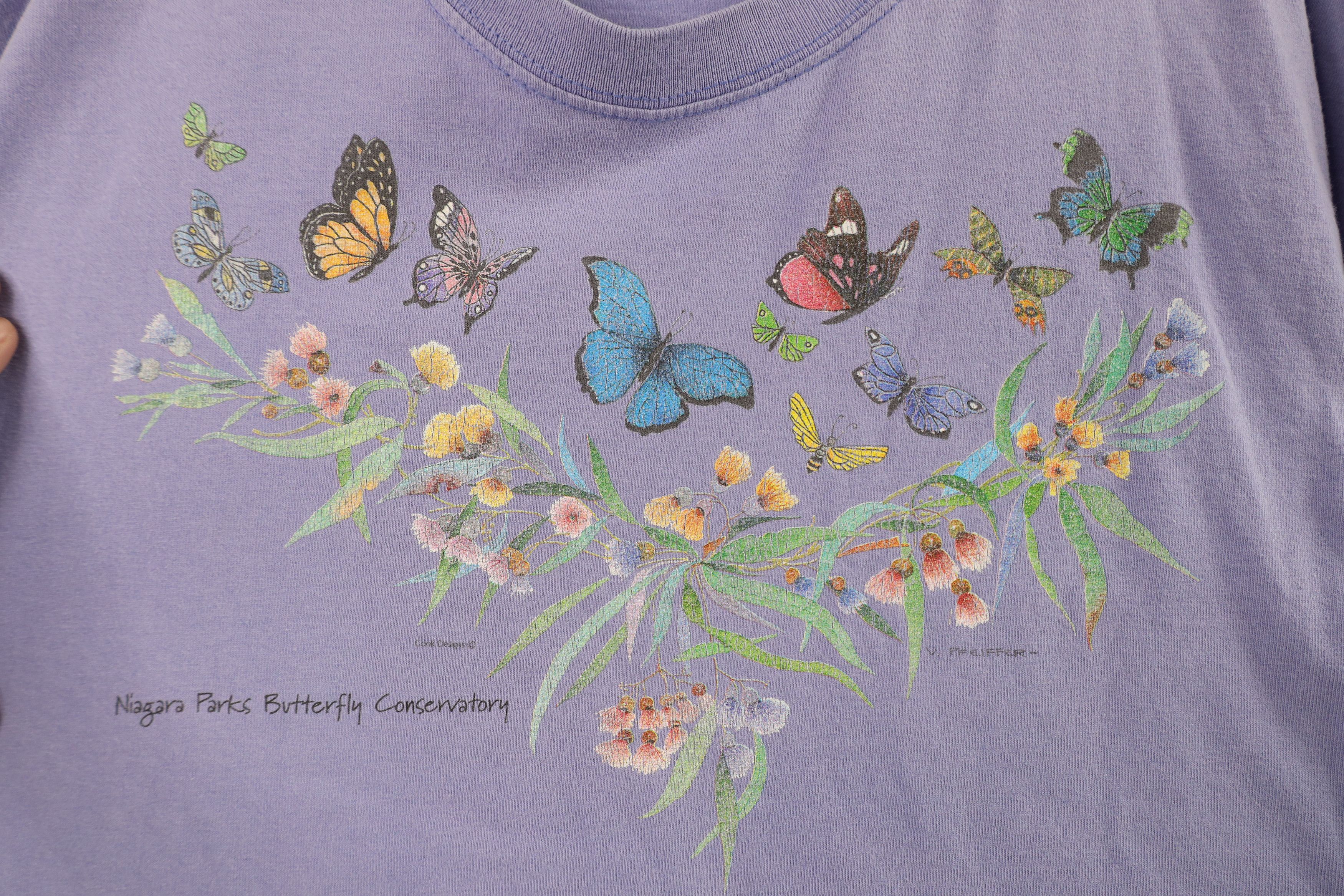 Vintage Vintage 90s Niagara Parks Butterfly Conservatory T-Shirt Size L / US 10 / IT 46 - 4 Thumbnail
