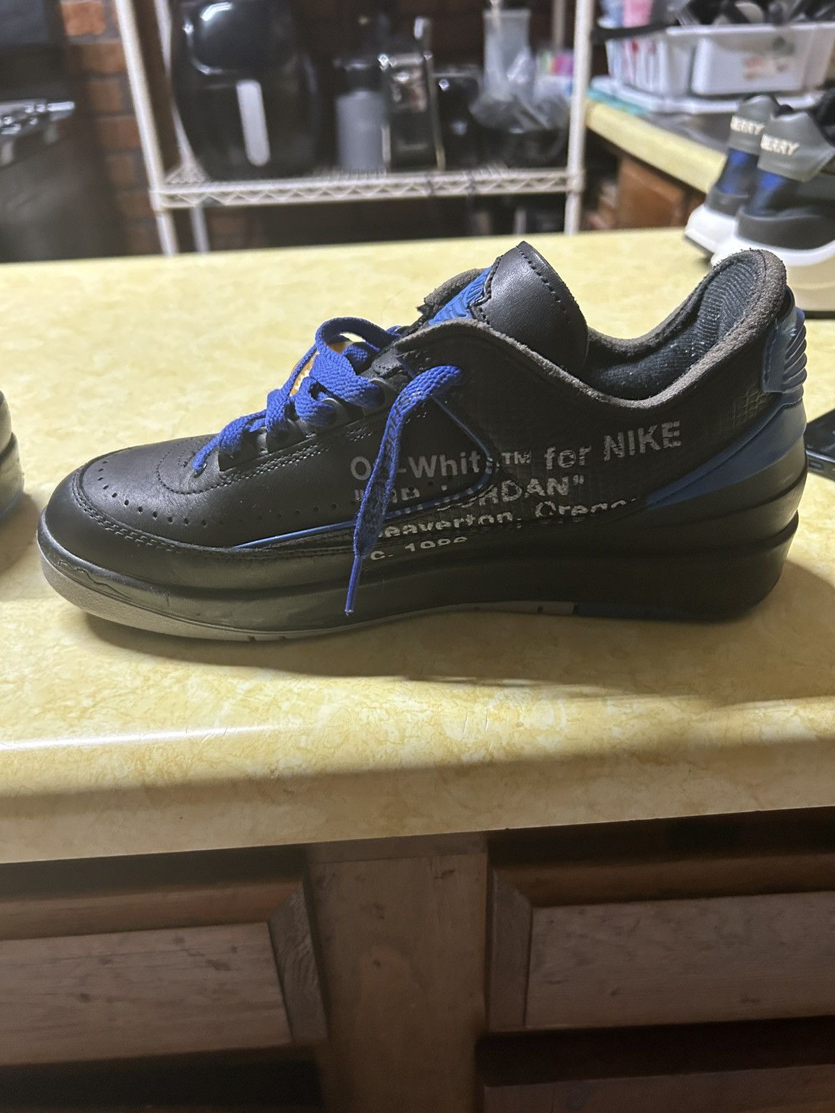 Jordan Brand × Off-White Off-White x Air Jordan 2 Retro SP Low Black Varsity Royal Size US 8 / EU 41 - 4 Thumbnail
