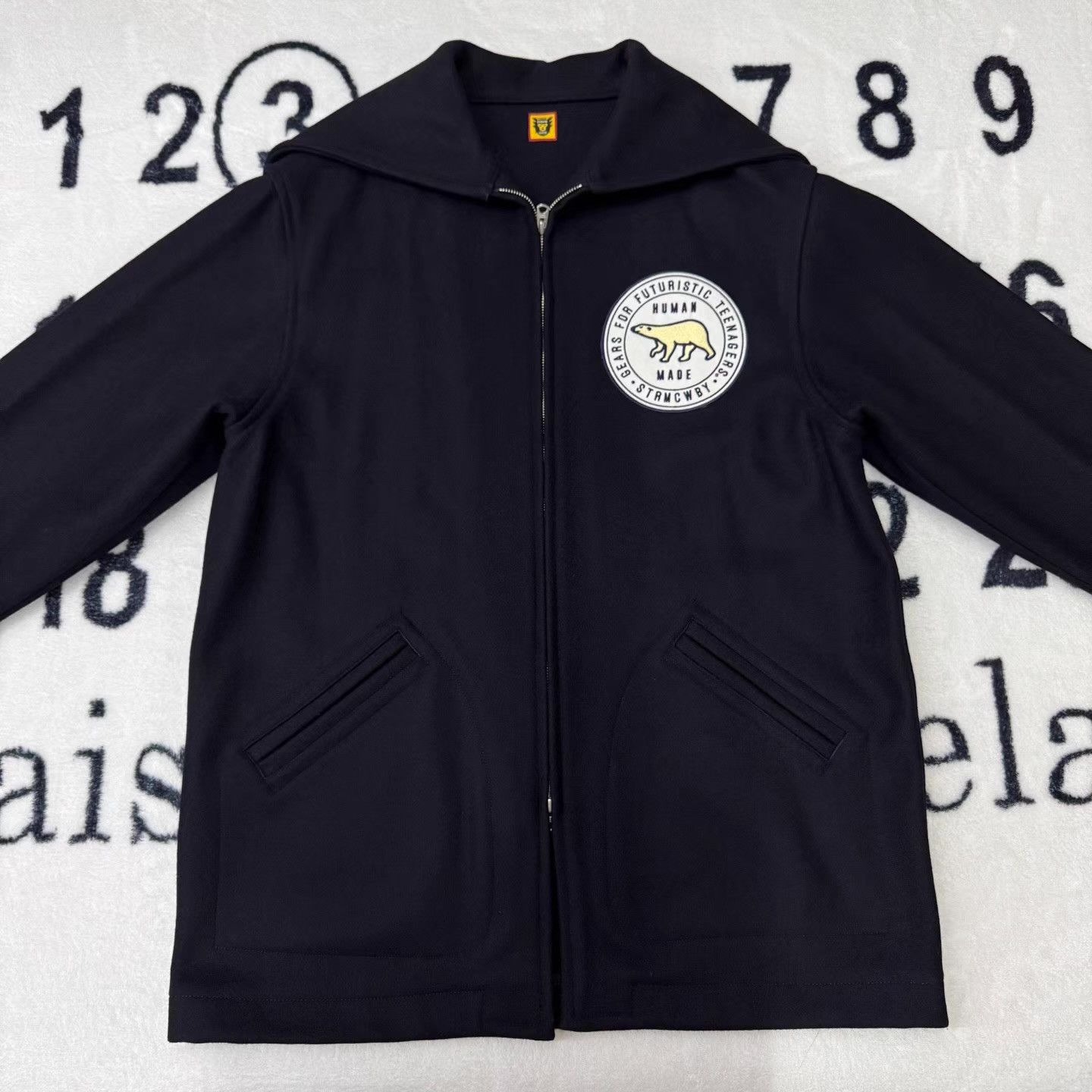 Human Made HUMAN MADE Navy Blue Wool Coat Q10 Size US XL / EU 56 / 4 - 1 Thumbnail