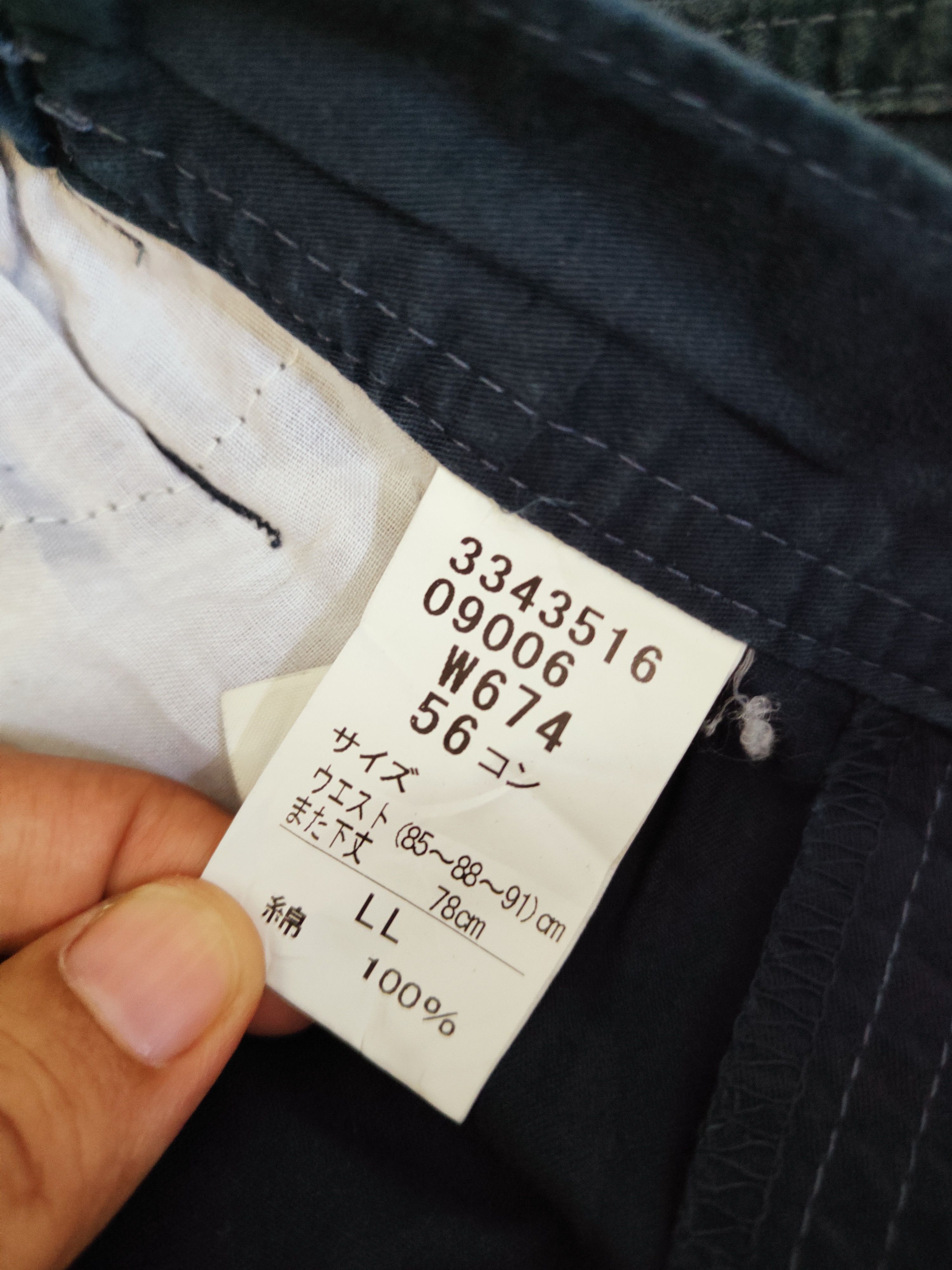 Japanese Brand GW Navy Faded Multipocket Tactical Cargo Pants #W376 Size US 33 - 14 Thumbnail