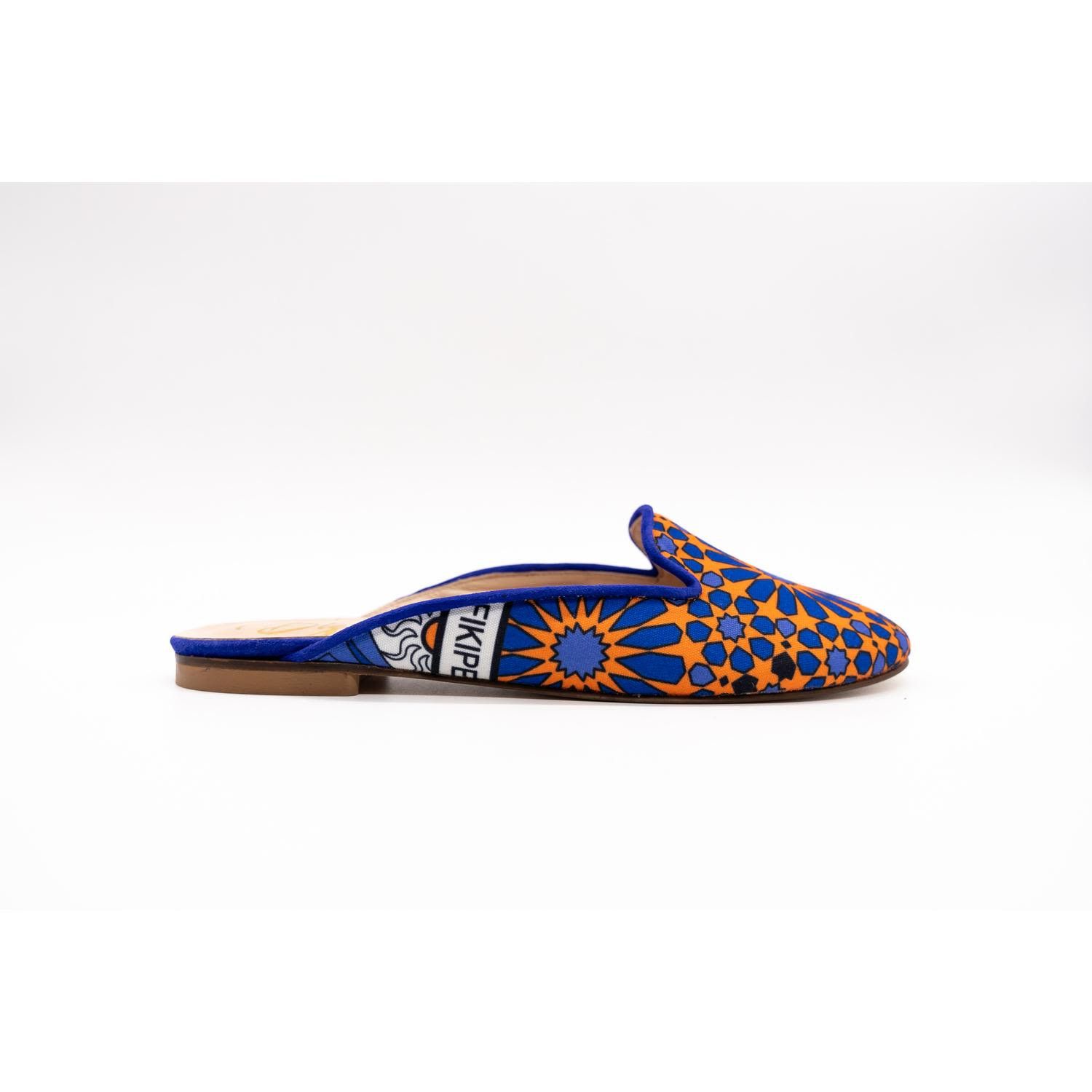BIZU Chic Mule, Slip On - Orange & Blue, Sole Size US 9 / IT 39 - 2 Thumbnail