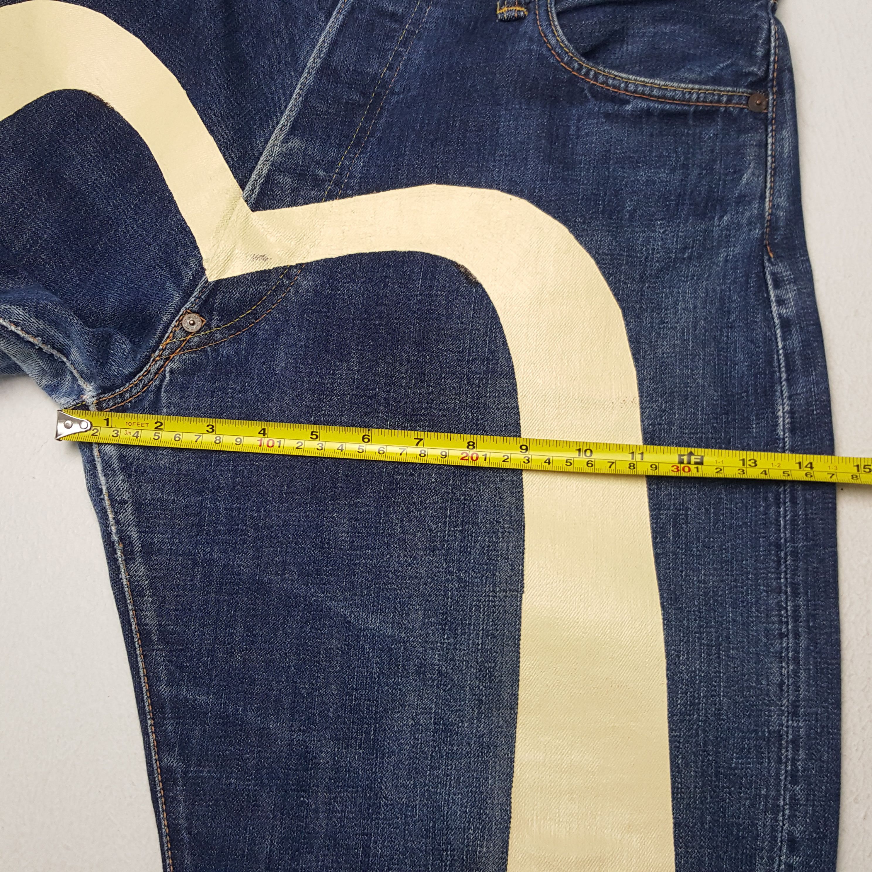 Japanese Brand × Vintage Vintage Evisu Yamane Selvedge Custom Art Logo Denim Jeans Size US 32 / EU 48 - 9 Thumbnail
