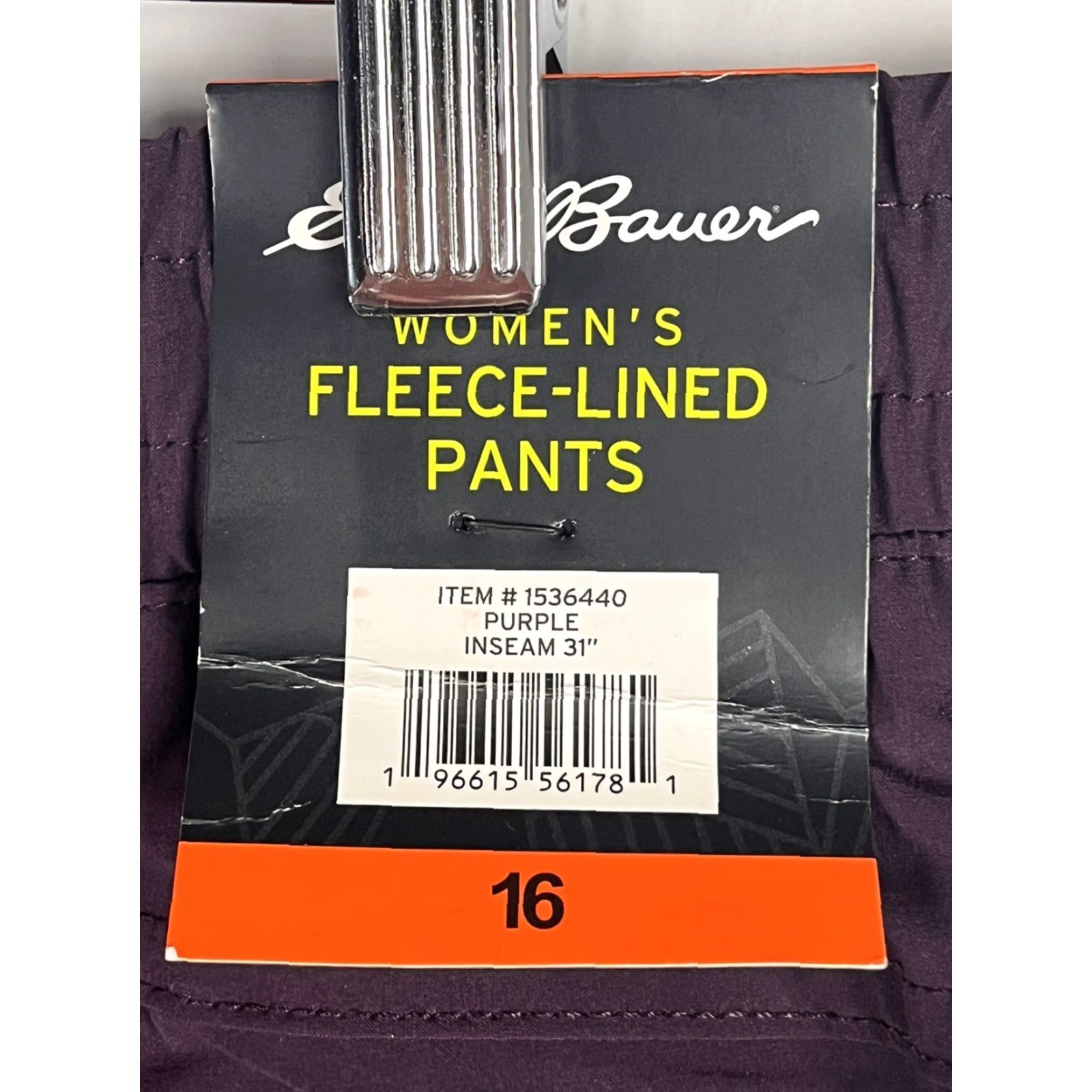 Eddie Bauer Eddie Bauer Fleece Lined Pant Size 16 Purple NWT Warm Comfy Drawstring Casual Size 38" / US 16 / IT 52 - 6 Thumbnail