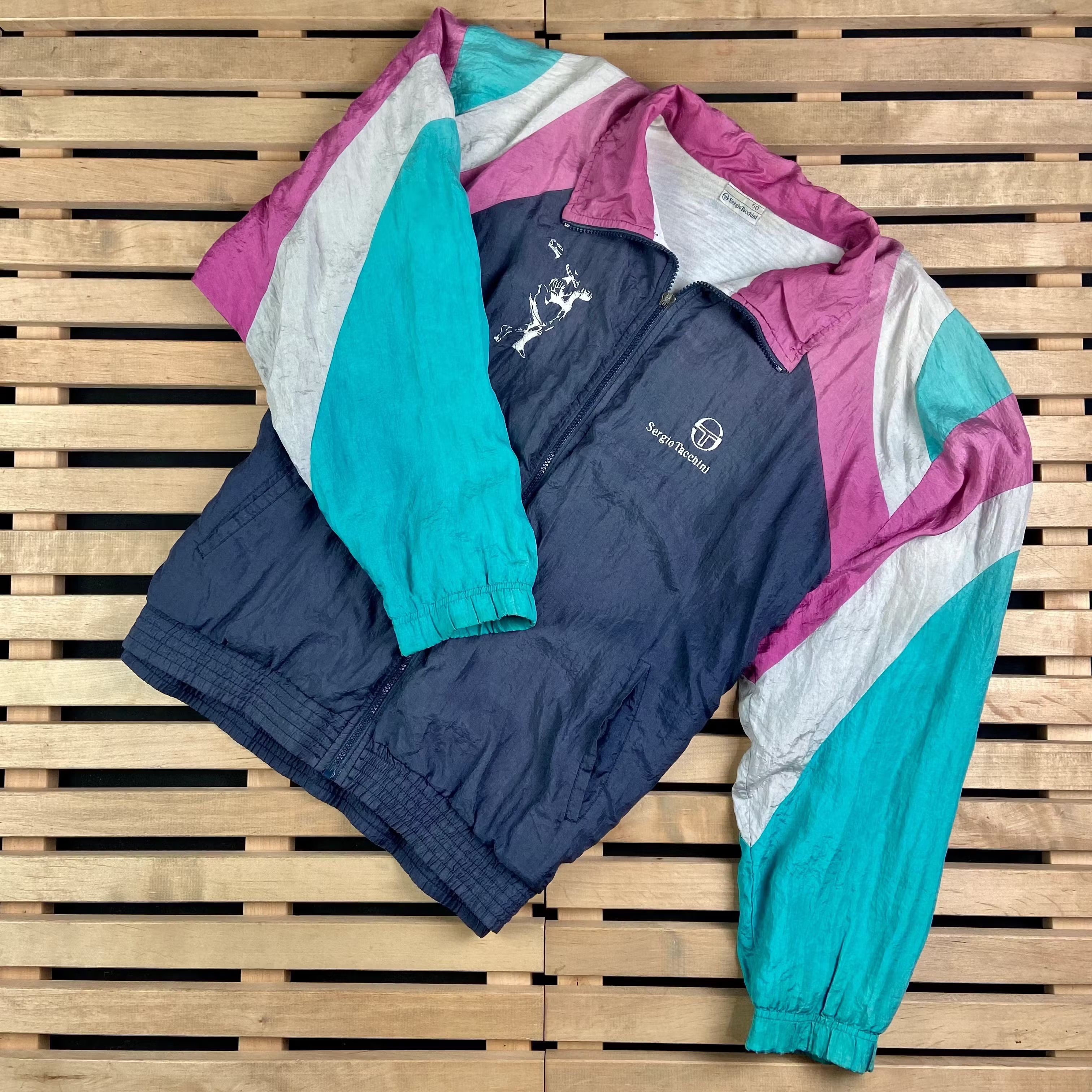 Sergio Tacchini × Vintage Mens Bomber Jacket Sergio Tacchini Vintage Size 50 Size US M / EU 48-50 / 2 - 1 Thumbnail