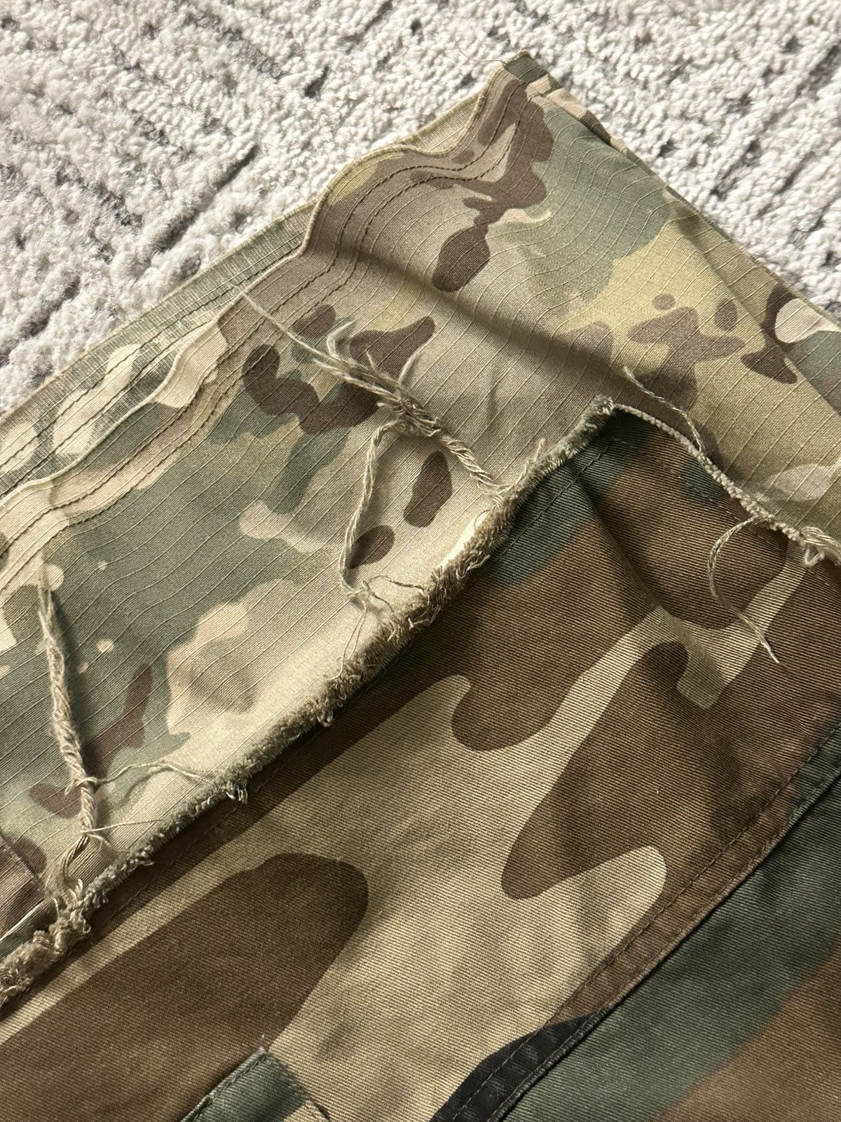PROJECT G/R Project G/R Camo Layered Skirt Cargo Shorts in Green Size US 34 / EU 50 - 5 Thumbnail