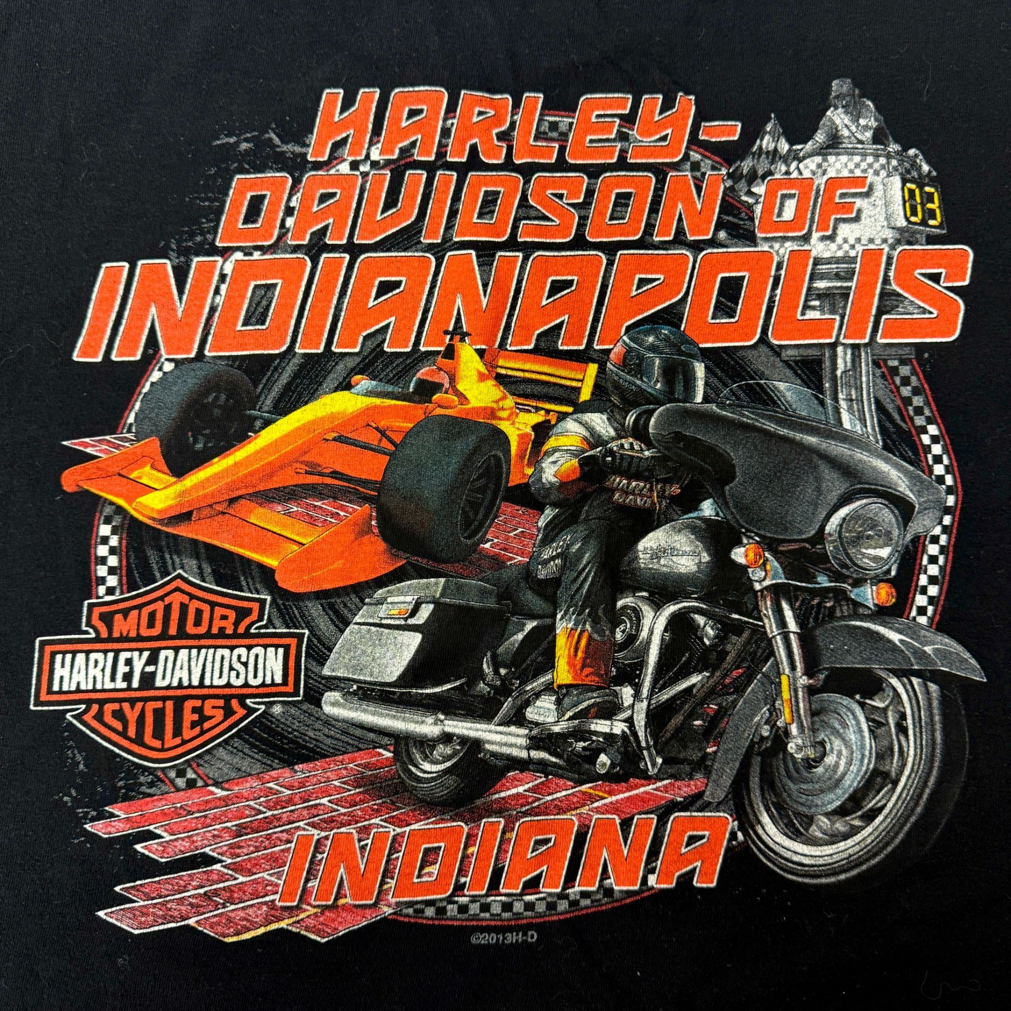 Harley Davidson HD SOARING EAGLE INDIANA RACE CAR Motorcycle Biker T Shirt Size US XXL / EU 58 / 5 - 5 Thumbnail
