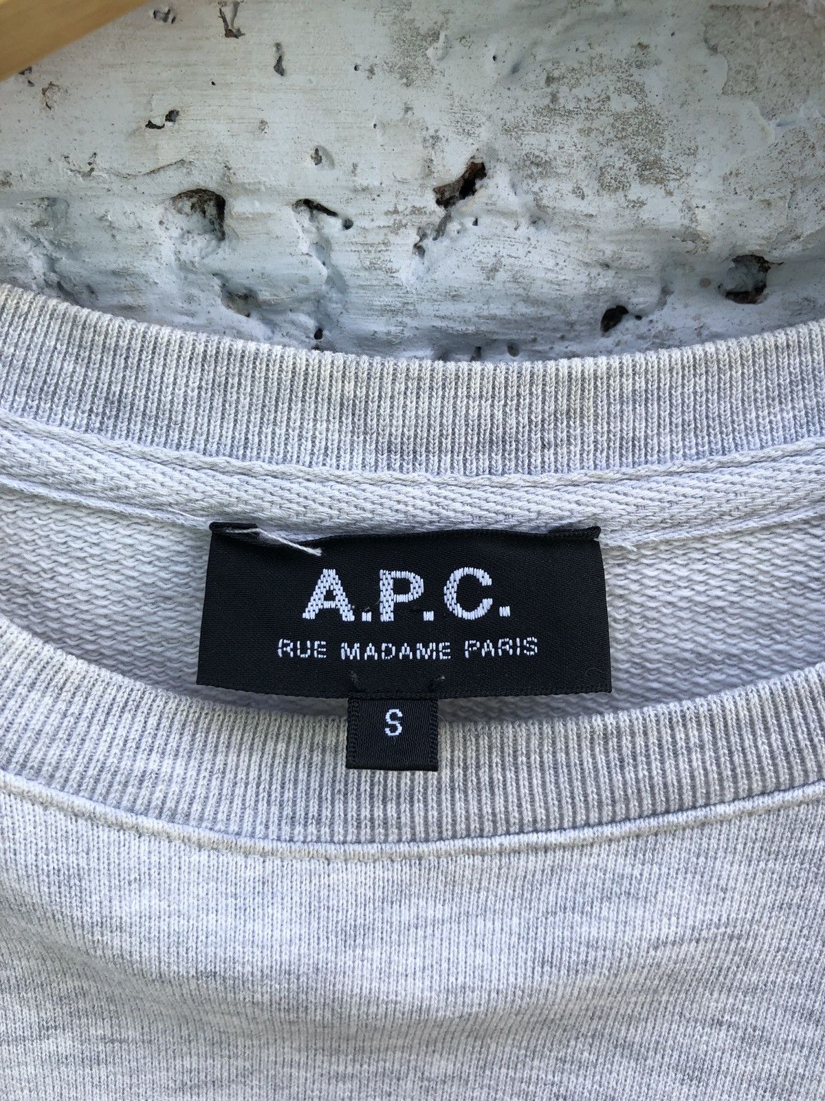 A.P.C. APC BIG LOGO UNISEX SWEATERS GREY Size S / US 4 / IT 40 - 4 Thumbnail
