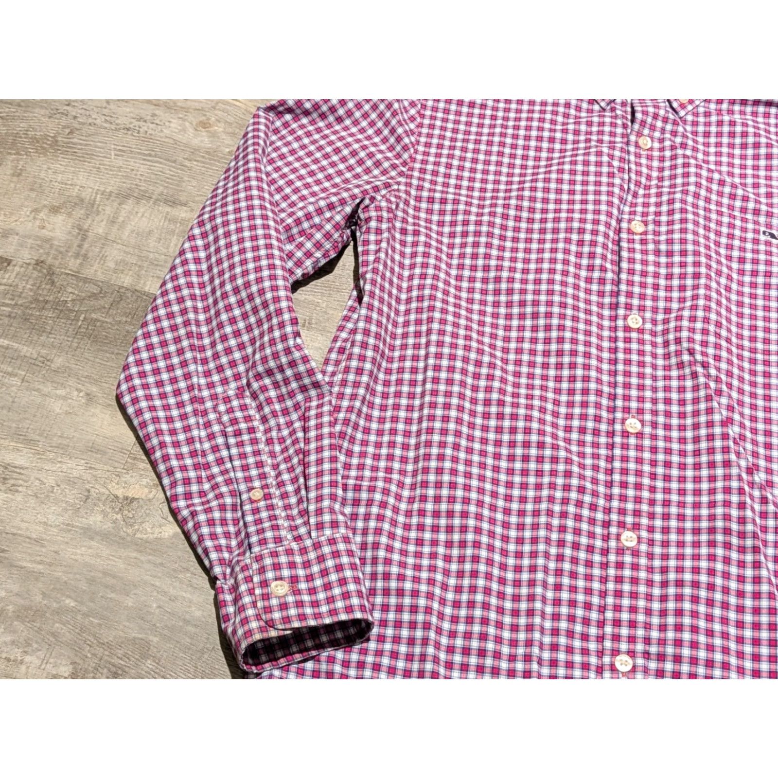 Vineyard Vines Vineyard Vines Tucker Shirt Mens S Slim Fit Long Sleeve Red White Gingham Button-Up Size US S / EU 44-46 / 1 - 3 Thumbnail