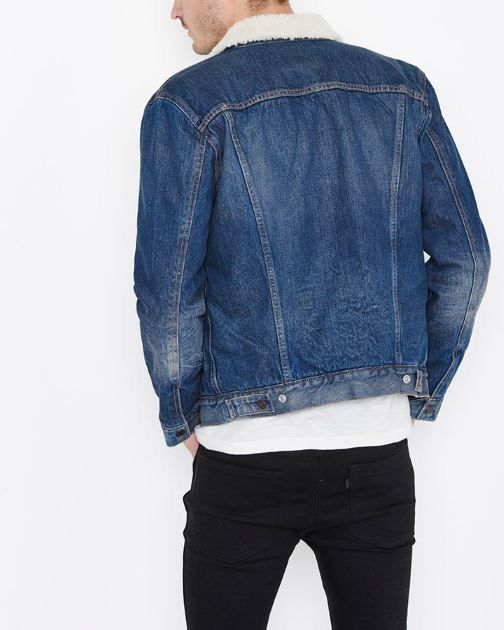 Levi's Levis Type 3 III Sherpa Trucker Washed Blue Denim Jacket Size US L / EU 52-54 / 3 - 5 Thumbnail