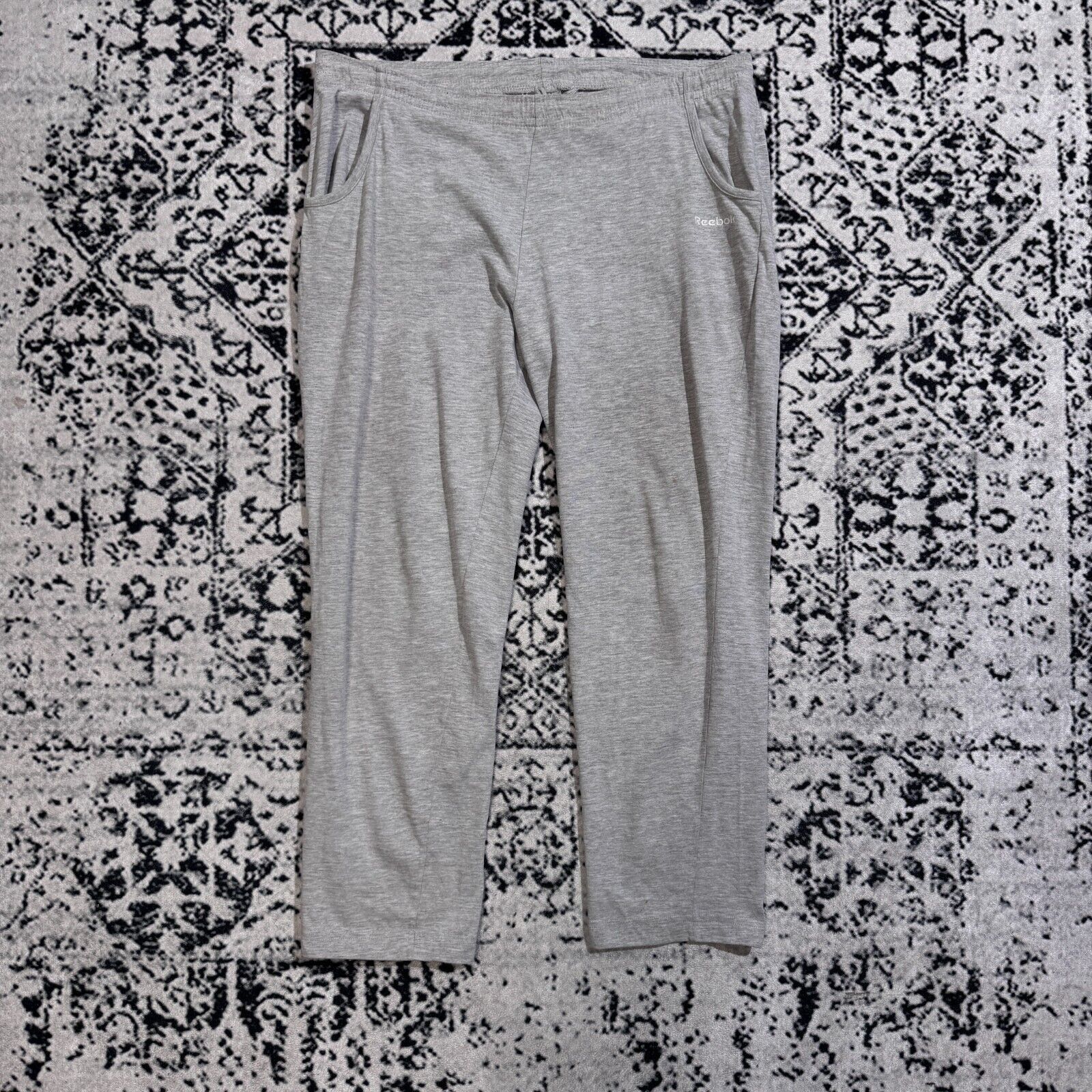 Reebok × Vintage Vintage Reebok Gray Cotton Sweatpants Size XL 90s Archive Size US 36 / EU 52 - 1 Thumbnail