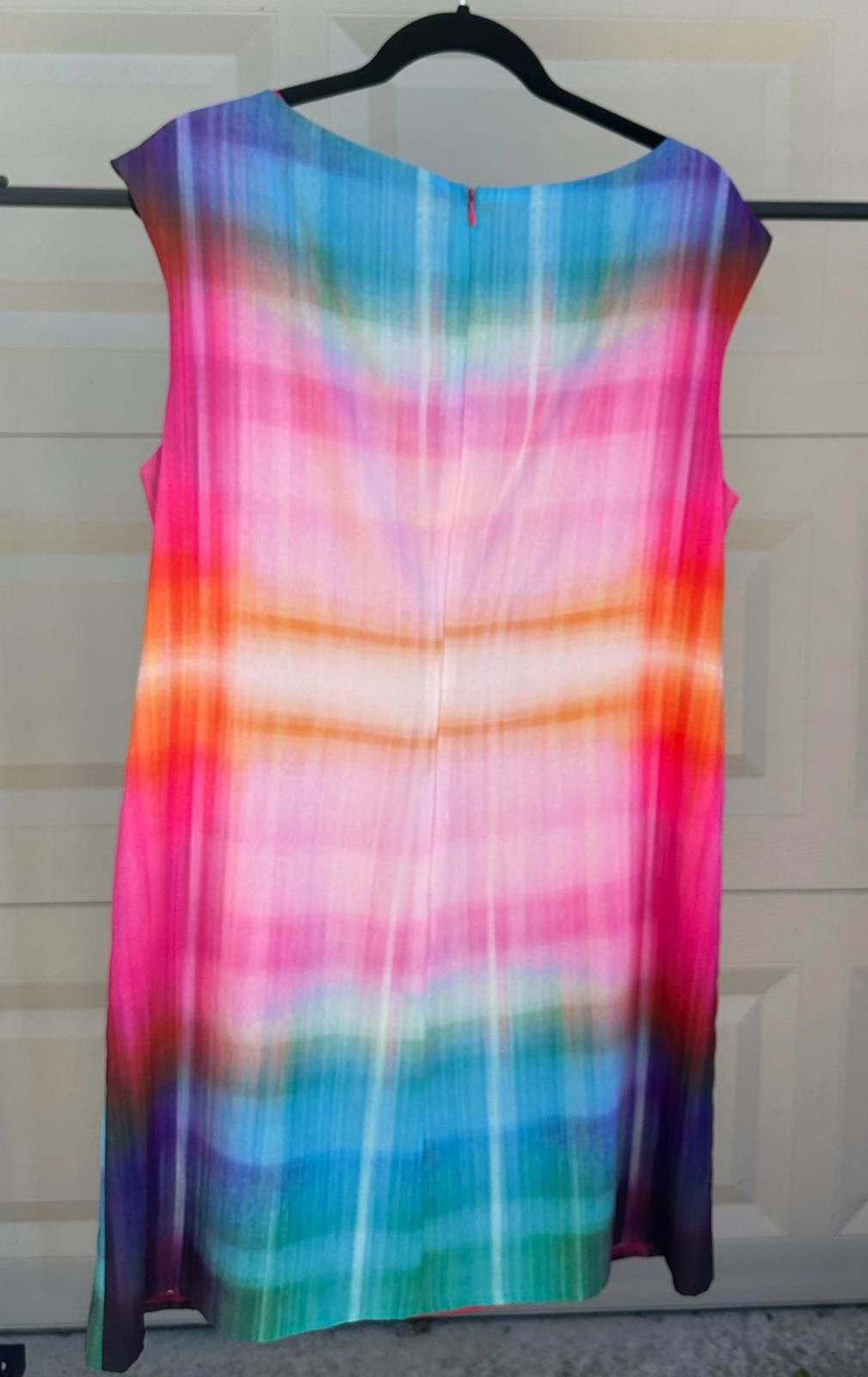 Designer Donna Morgan Colorful Tie-Die Dress - Size 14 Size XL / US 12-14 / IT 48-50 - 2 Thumbnail