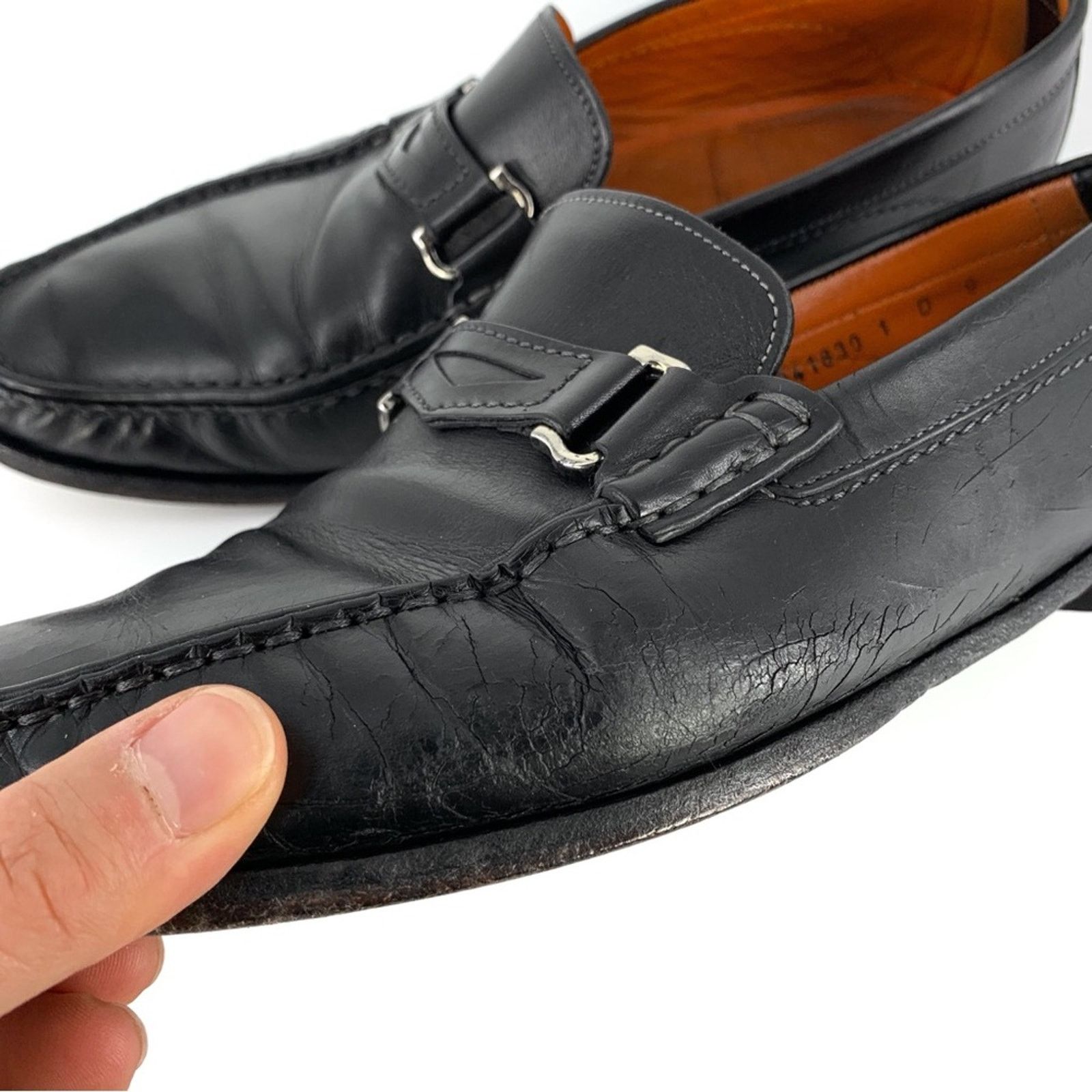 Santoni SANTONI Horse Bit Loafer Moccasin Black Leather 9 D Size US 9 / EU 42 - 6 Thumbnail