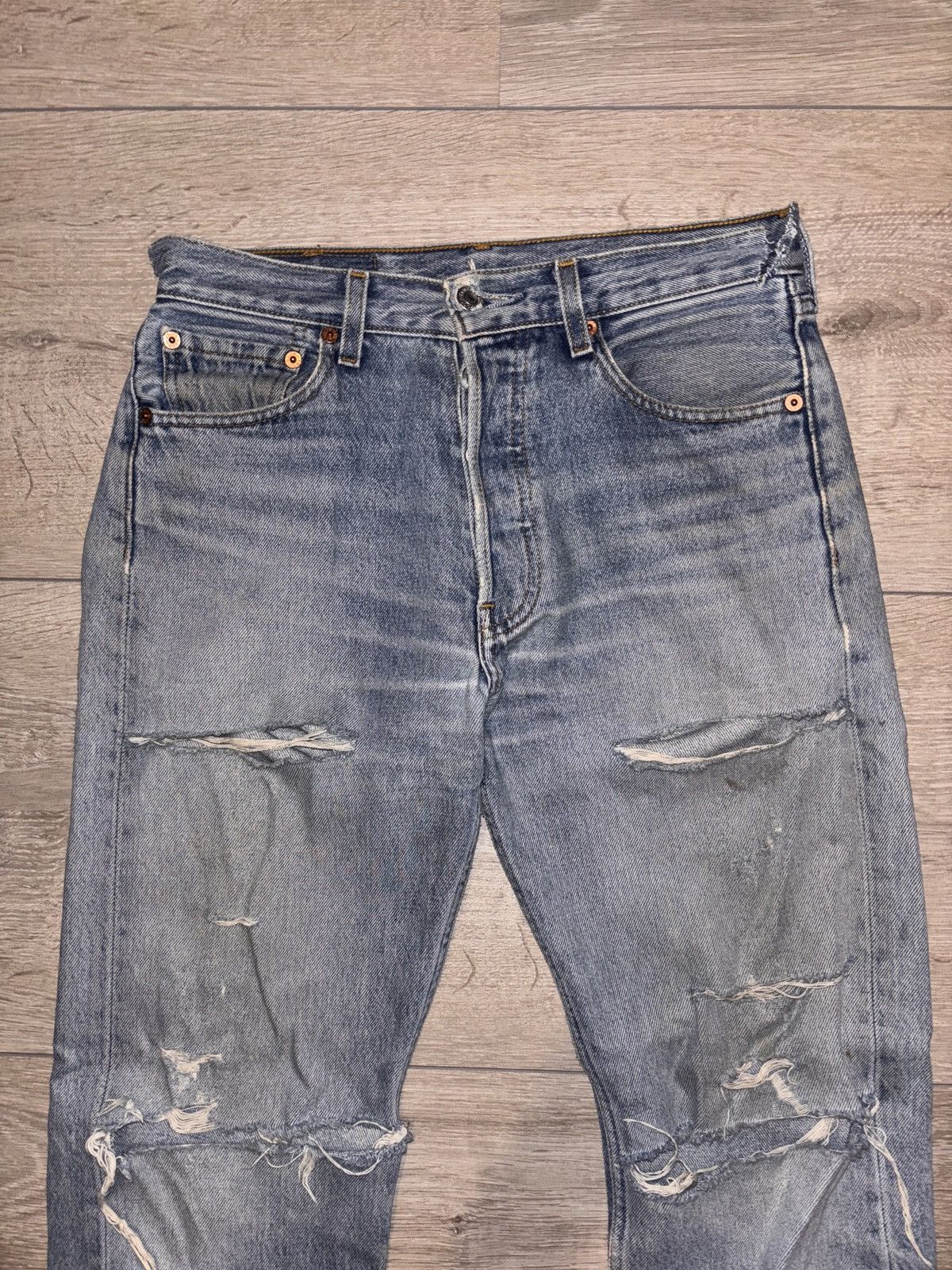 Levi's × Levi's Vintage Clothing Vintage Levi’s 501 Wash Distressed Denim Size US 29 - 3 Thumbnail