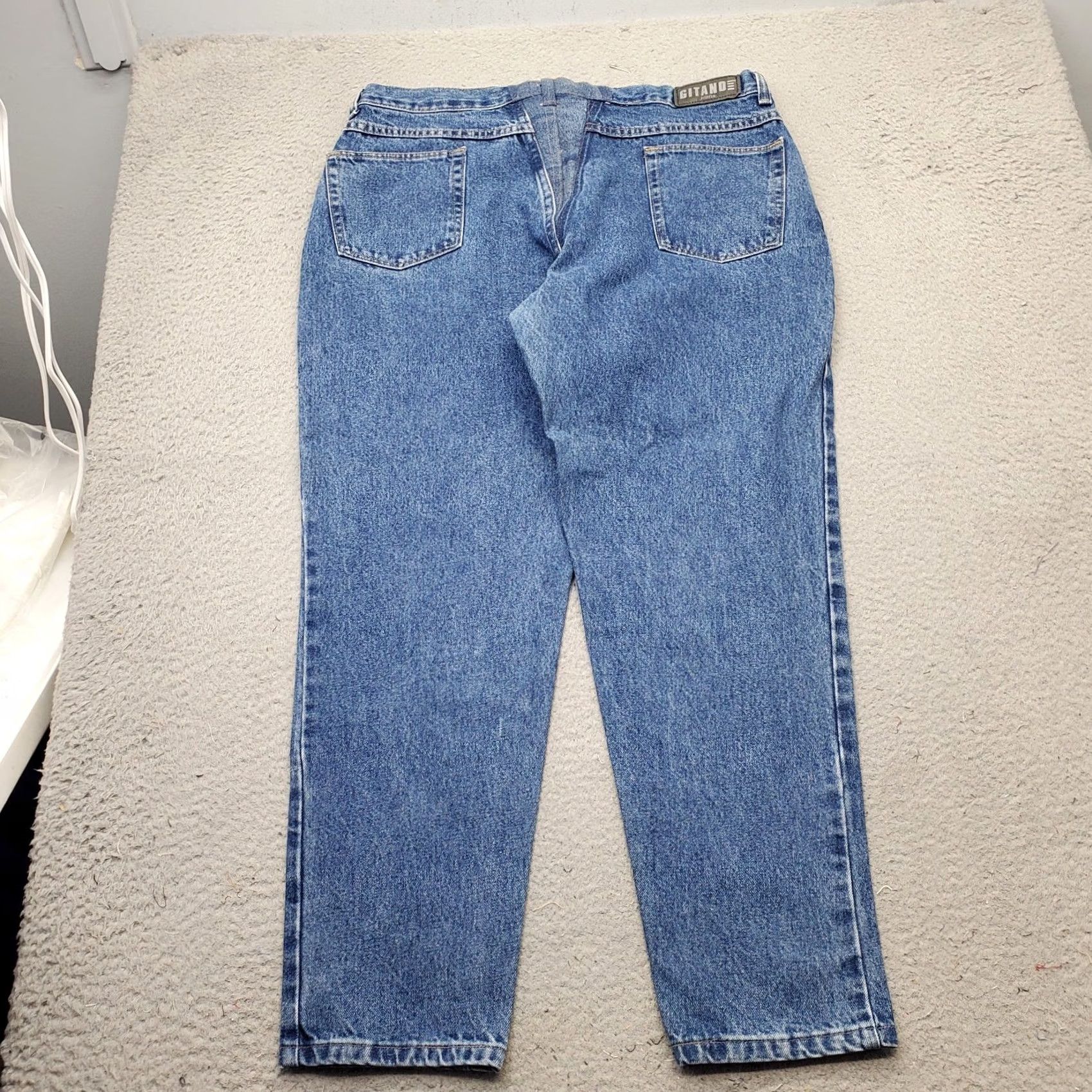Vintage Gitano Mom Jeans Womens 16P Blue Denim Low Waist Relaxed Fit Streetwear GM601DS Jeans Womens 16P Blue 29" Inseam 5-Pocket Design Mens? Size 38" / US 16 / IT 52 - 2 Thumbnail