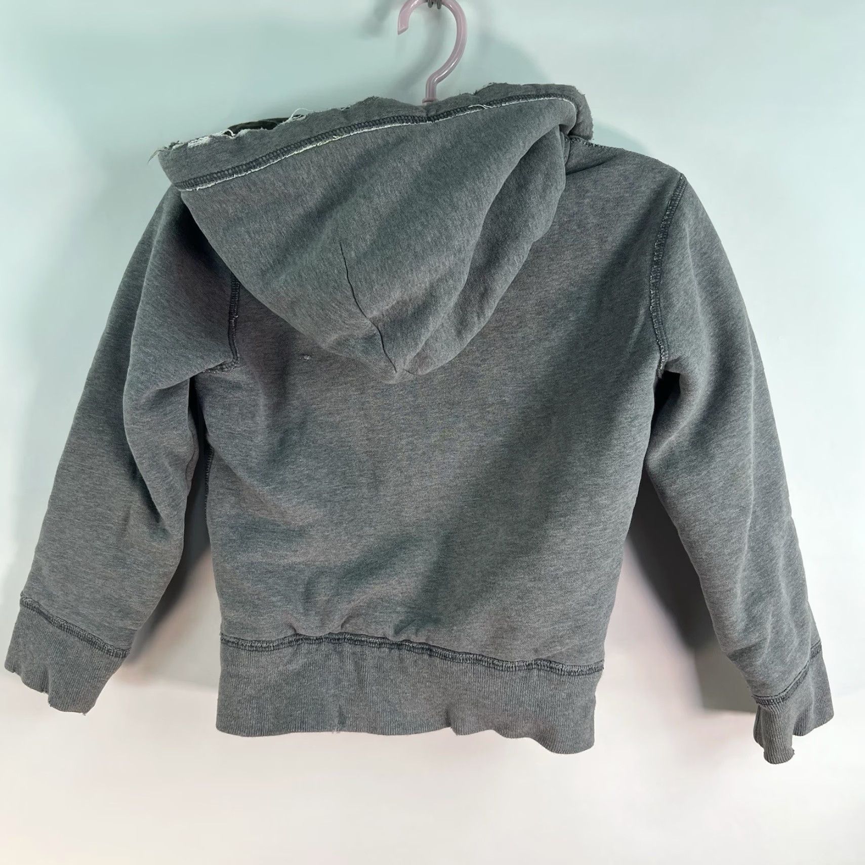 Abercrombie & Fitch Abercrombie & Fitch Hopkins Trail Jacket Women’s Jr Size S Gray Distressed Bomber Jacket Short Sleeve Hooded Zip Logo Size S / US 4 / IT 40 - 2 Thumbnail