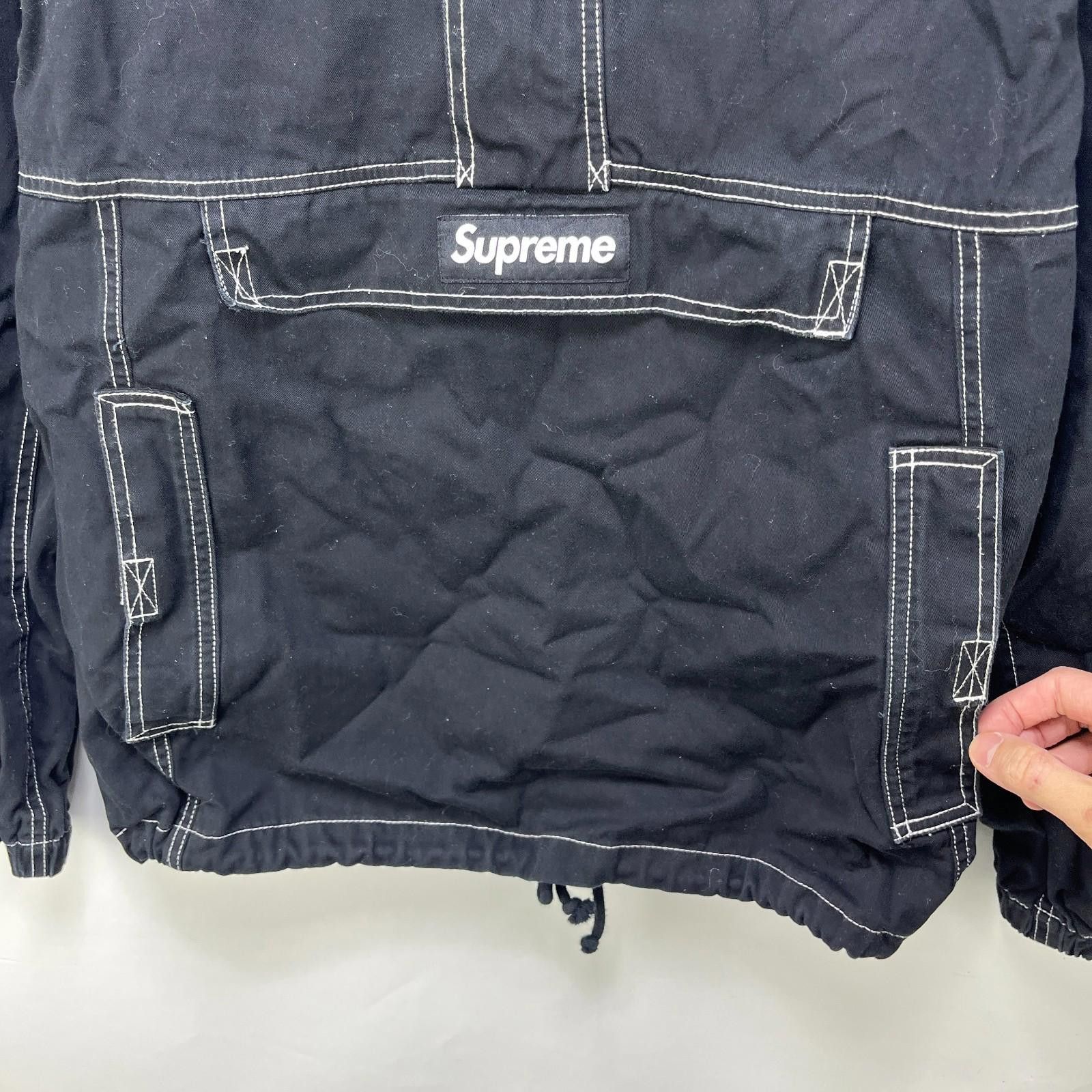 Supreme Supreme Contrast Stitch Twill Pullover FW16 Black Size US M / EU 48-50 / 2 - 4 Thumbnail