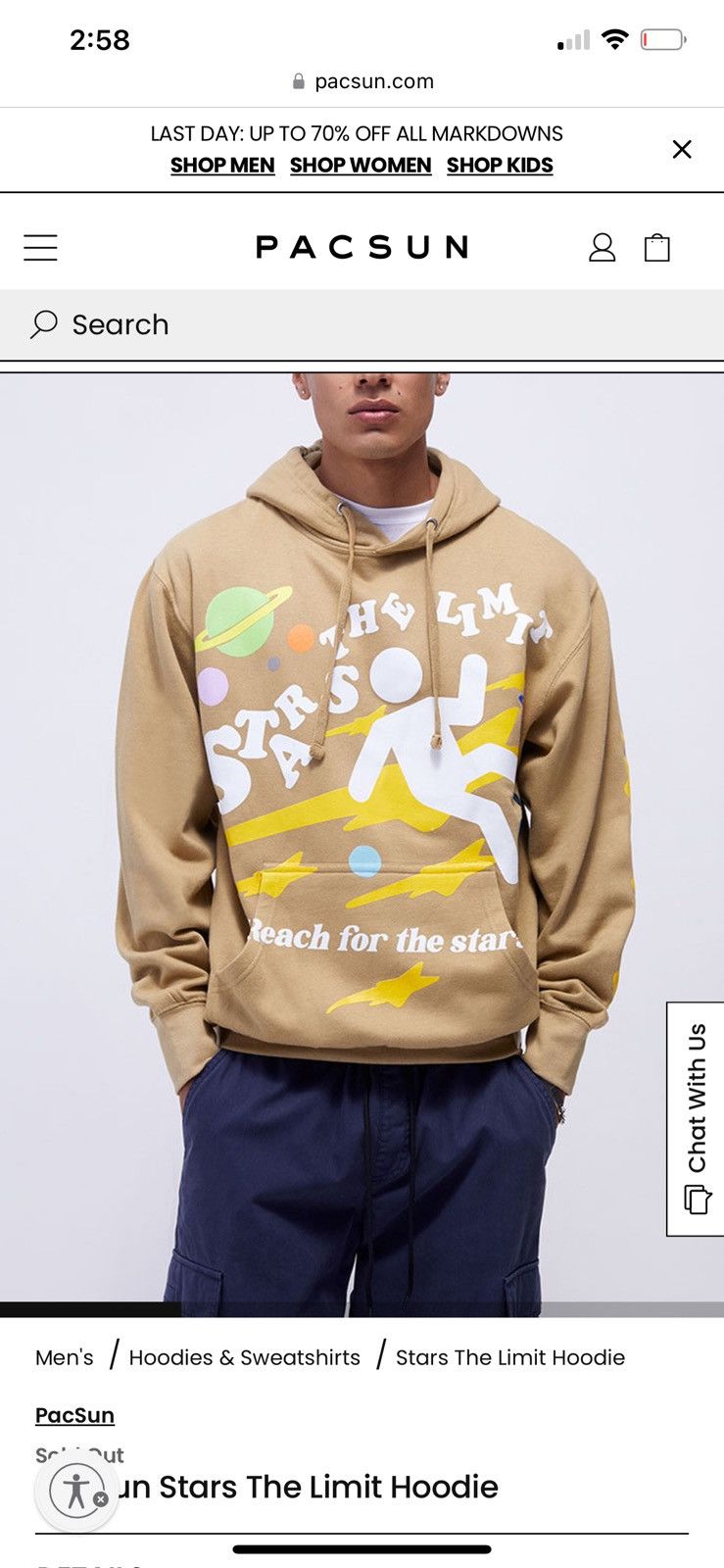 Pacsun PacSun Stars The Limit Hoodie Size US M / EU 48-50 / 2 - 6 Thumbnail