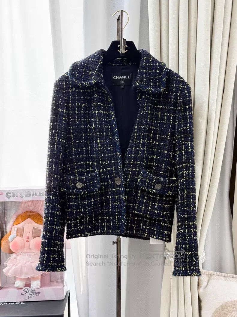 Chanel Chanel Yellow lapel long-sleeved short jacket Size XXS / US 00 / IT 34 - 1 Thumbnail