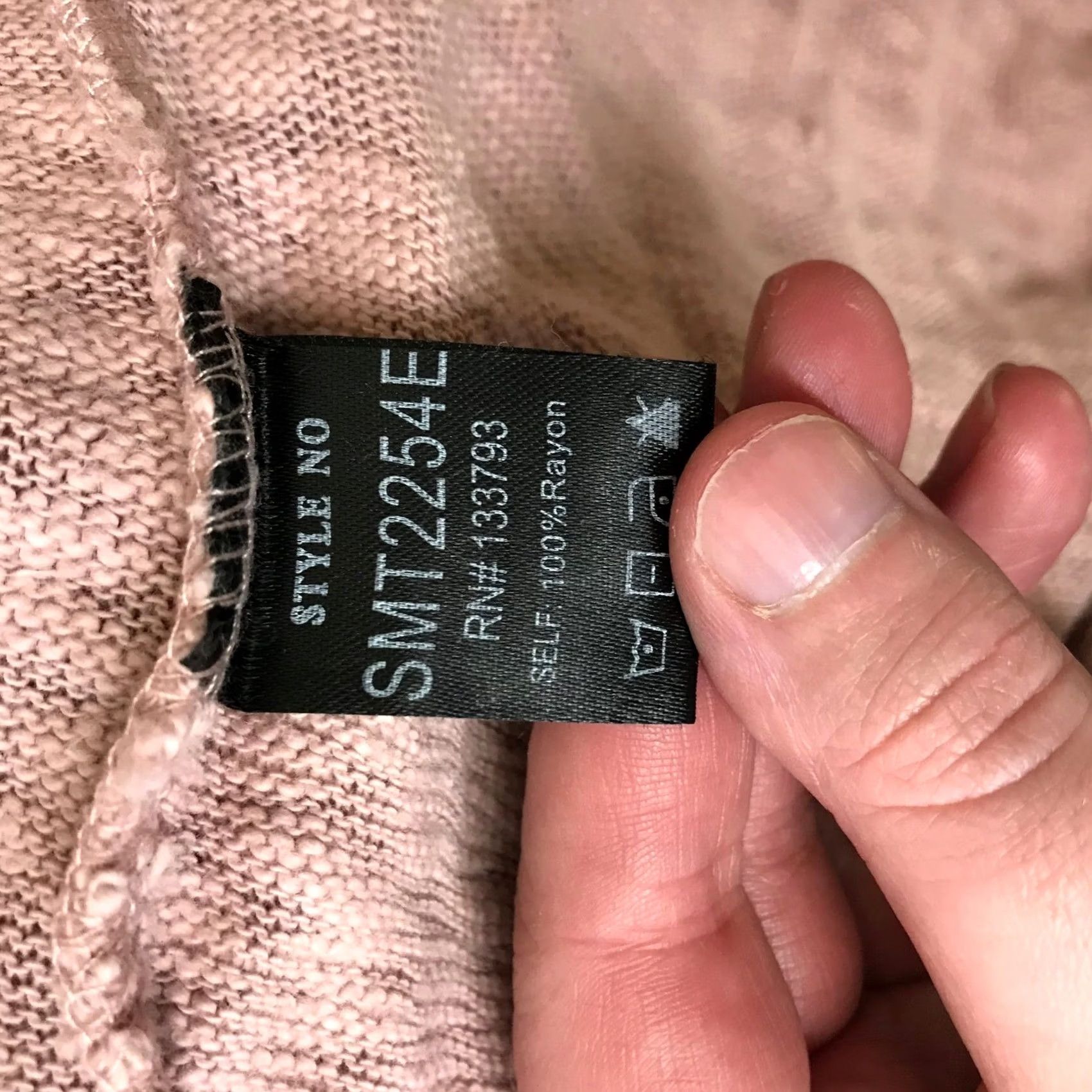 Vintage POL Womens Oversized Marled Knit Sweater Dusty Rose Pink Raw Edge SMT2254E L Size L / US 10 / IT 46 - 8 Thumbnail