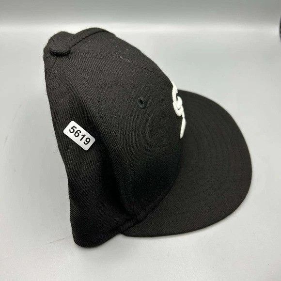 New Era Chicago White Sox Hat Men 7 5/8 Black MLB Fitted Cap Wool Size ONE SIZE - 10 Thumbnail