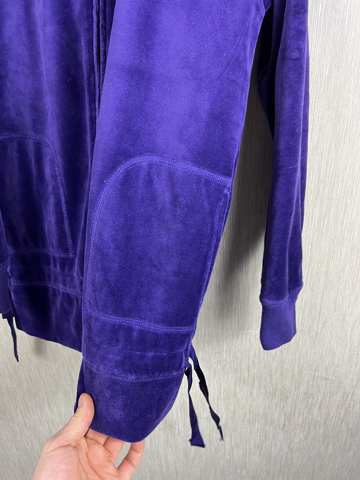 Polo Ralph Lauren × Ralph Lauren × Vintage Vintage Ralph Lauren velvet track top zip y2k sweatshirt Size L / US 10 / IT 46 - 8 Thumbnail