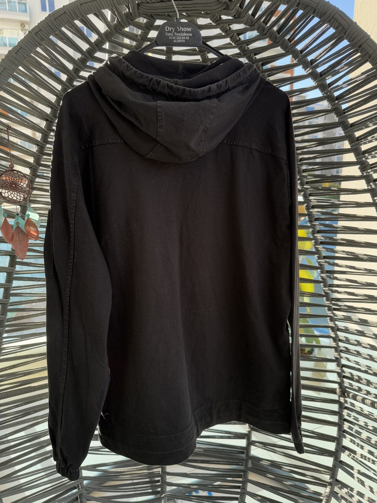 C.P. Company Black Hooded Half-Zip Pullover Size US XL / EU 56 / 4 - 2 Thumbnail