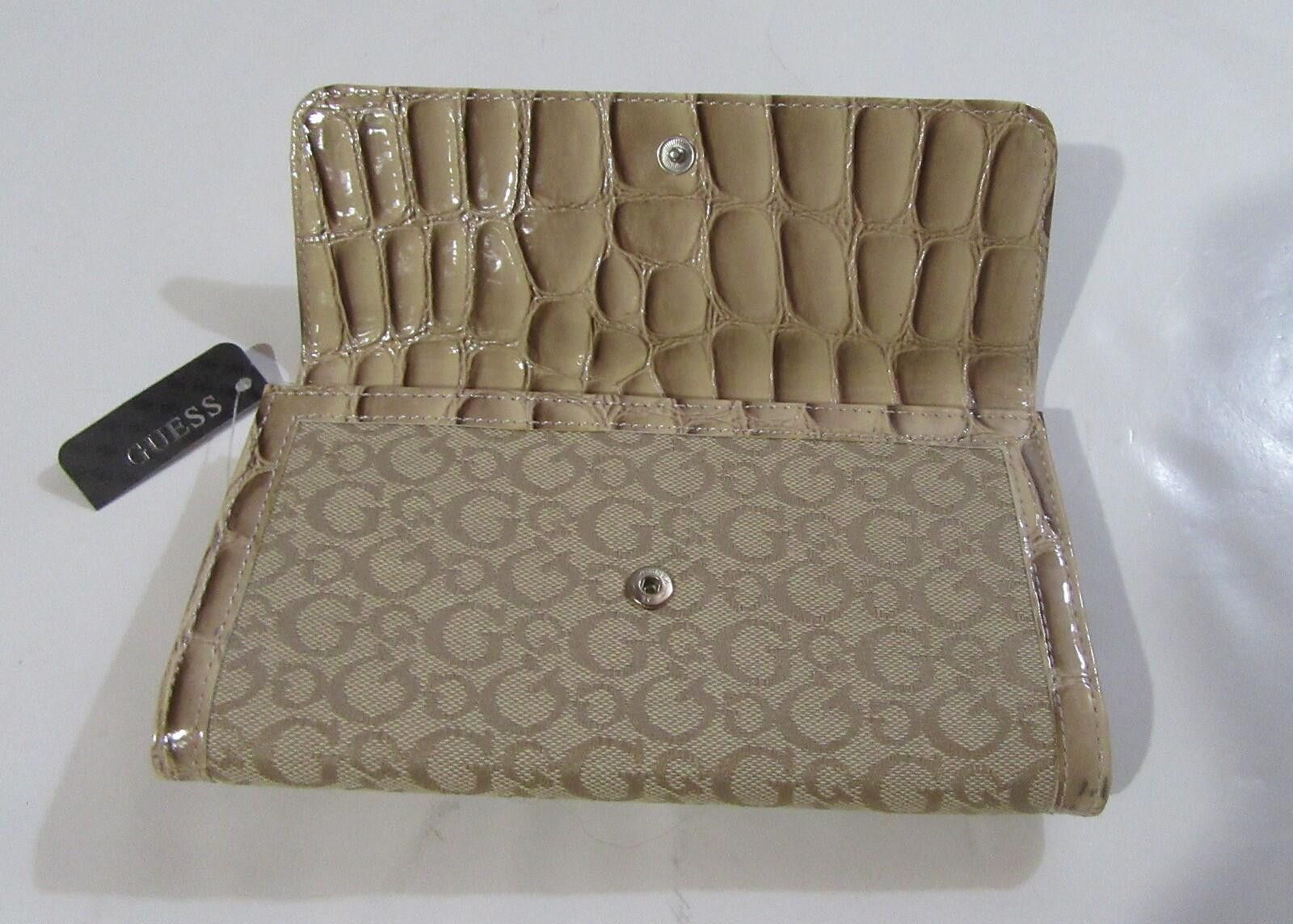 Guess Guess Womens Network SLG Trifold Wallet Moose Beige Size ONE SIZE - 6 Thumbnail