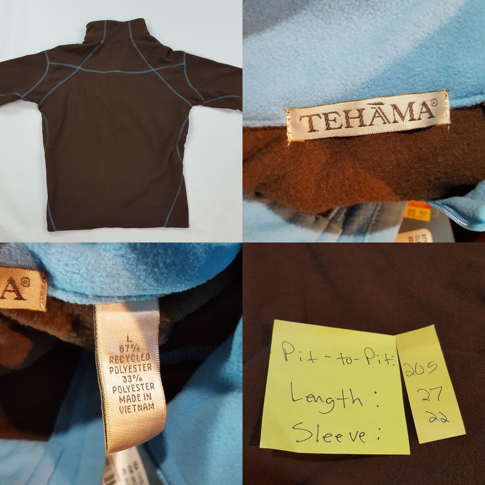 Vintage VINTAGE Tehama Jacket Outdoor 1/4 Zip Fleece Women’s Medium Brown Baseball, Retro PGA, Golf, Tennis Theme Mens? Size M / US 6-8 / IT 42-44 - 8 Thumbnail