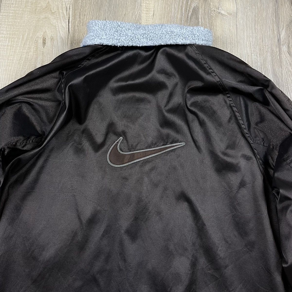Nike × Vintage Nike Big Swoosh Sherpa Lined Parka Trench Jacket Coat Men’s Size US L / EU 52-54 / 3 - 3 Thumbnail