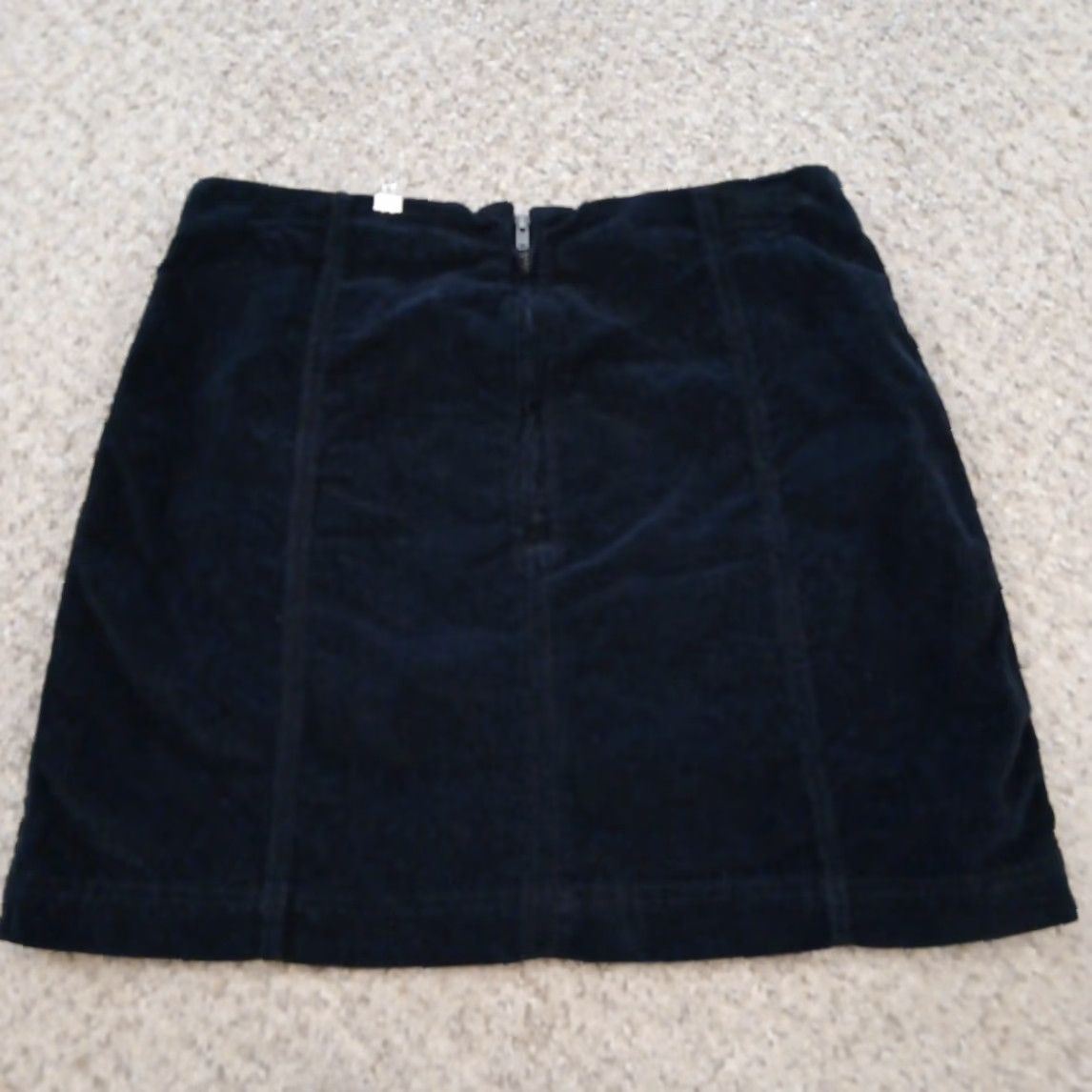 Free People Free People Skirt Women's Skirt Short Black Velvet A-Line Cotton Blend Lined 12 Regular Velvet Vintage No Size 34" / US 12 / IT 48 - 6 Thumbnail