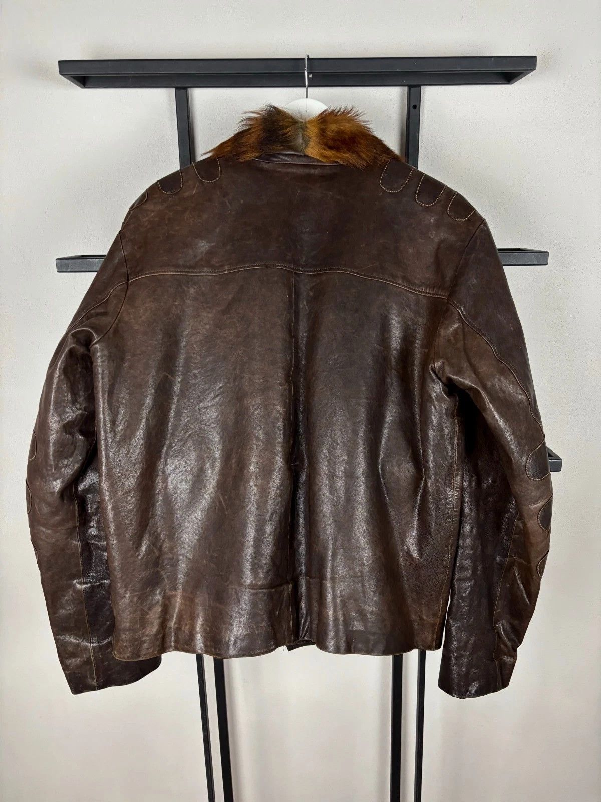 Yohji Yamamoto crazy dolce gabbana 2003 style cropped fur/leather jacket Size US L / EU 52-54 / 3 - 7 Thumbnail