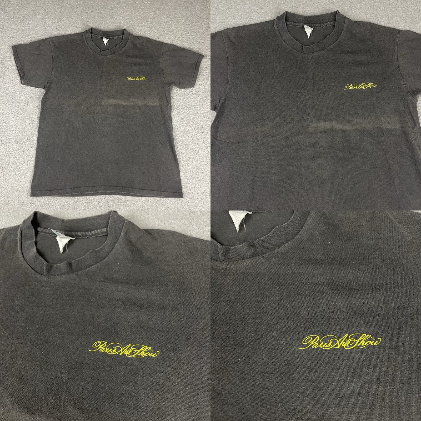 Vintage Vintage Paris Air Show T Shirt Mens Large Black Wings Aviation Distressed Rare L Size US L / EU 52-54 / 3 - 8 Thumbnail