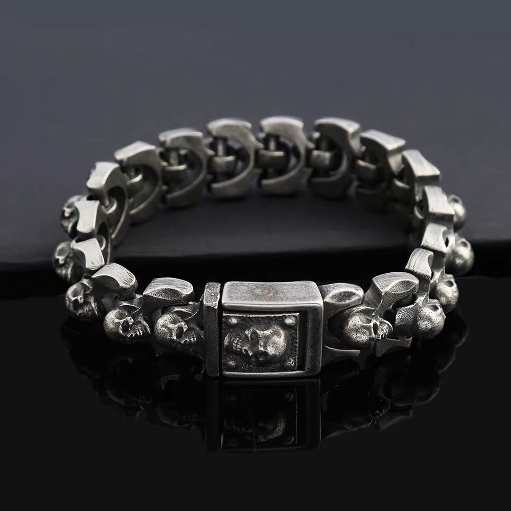 Jewelry Trendy Domineering Skull Bracelet Size ONE SIZE - 1 Thumbnail