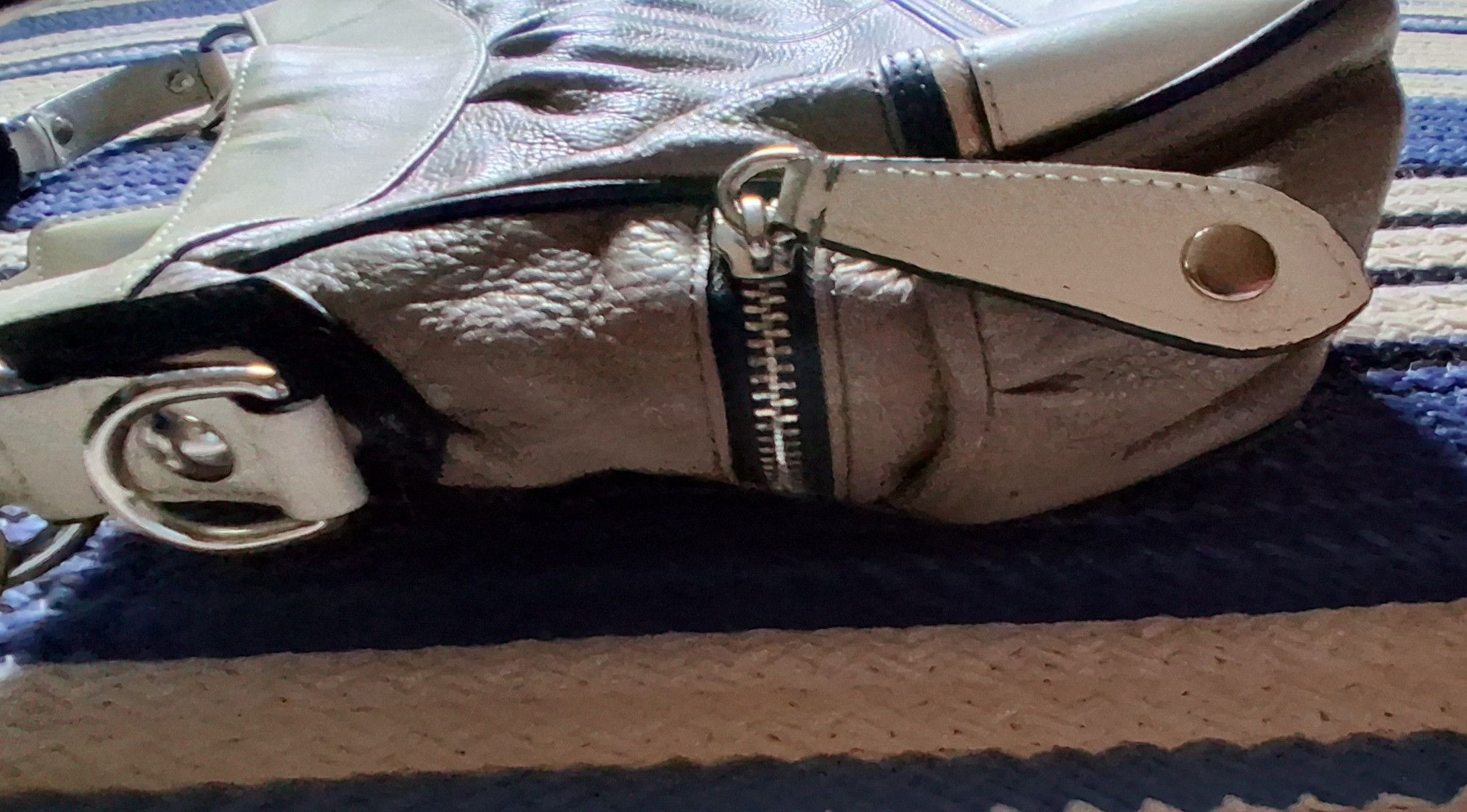 Coach COACH CHELSEA IVORY GRAY LEATHER SHOULDER/HANDBAG Size ONE SIZE - 5 Thumbnail