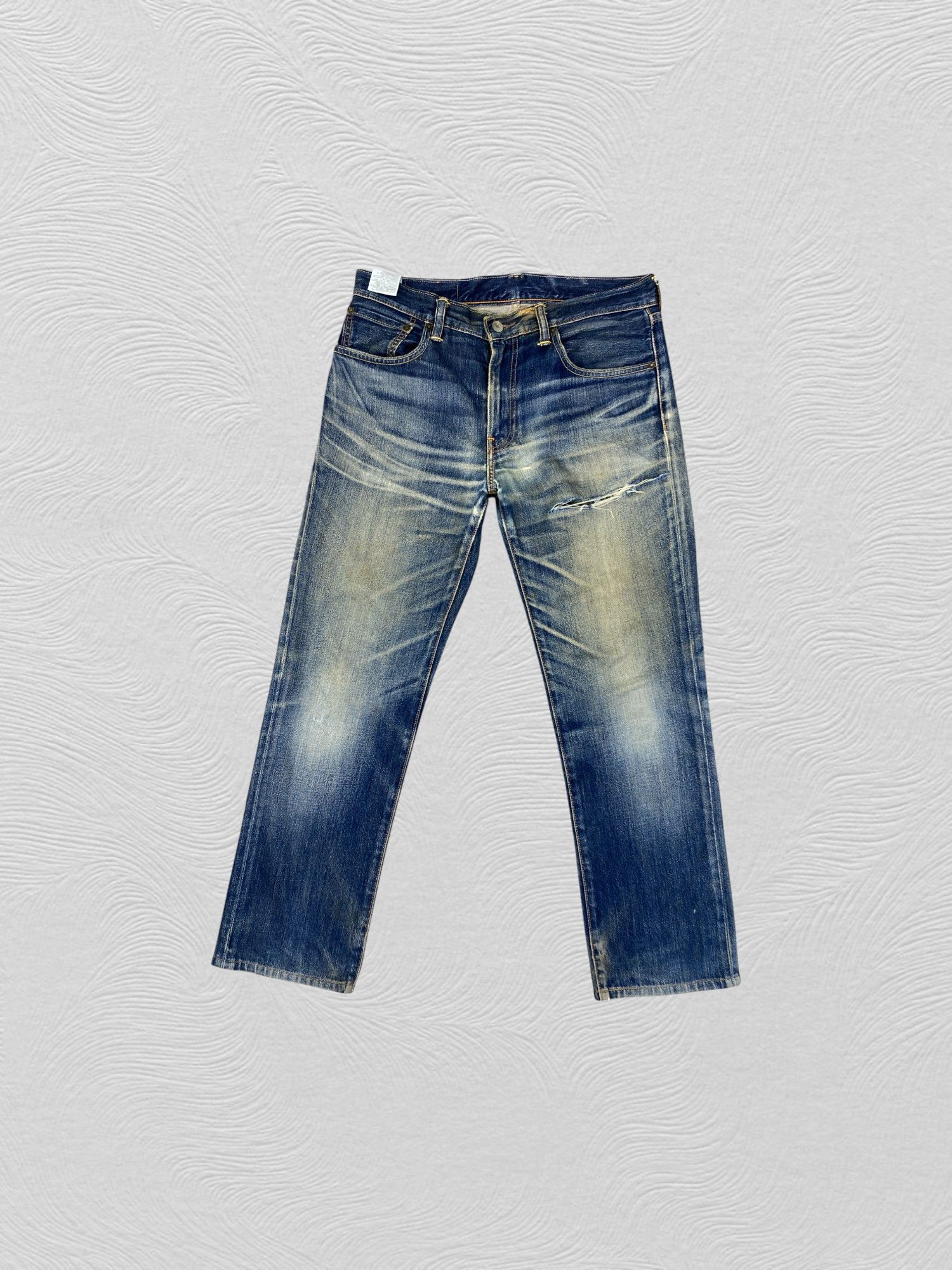 Japanese Brand Distressed Blue Levi's 502 Jeans 34x28.5 Denim -SJ157 Size US 34 / EU 50 - 1 Thumbnail