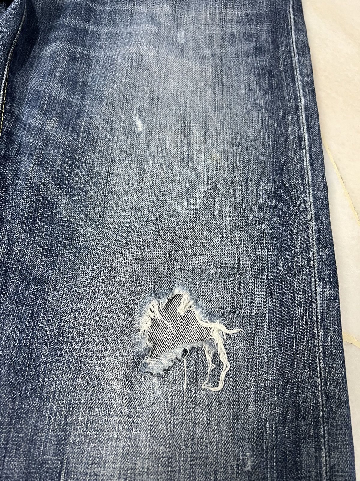 If Six Was Nine × Uniqlo VINTAGE 90’s STYLE UNIQLO S001 DISTRESSED JEANS Size US 34 / EU 50 - 3 Thumbnail