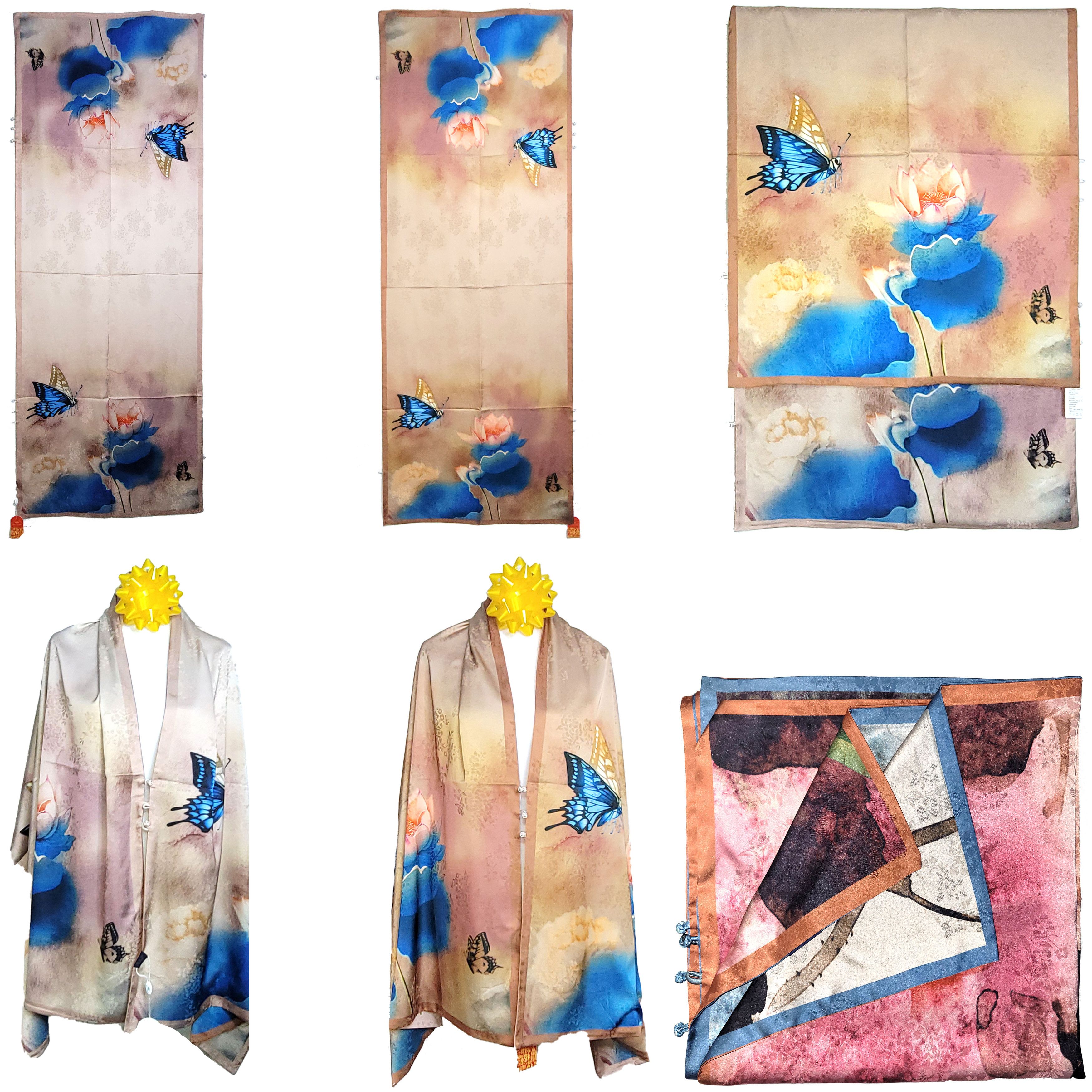 Other NWT Double-Sided Double-Layer Long Silk Scarf 27"x70" PK5992 Size ONE SIZE - 1 Thumbnail