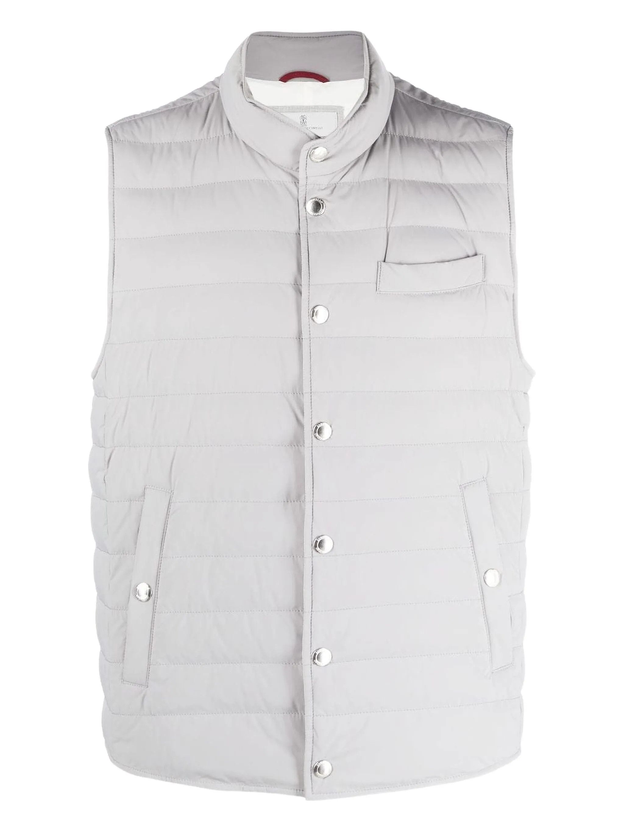 Brunello Cucinelli o1gr1nt0525 Padded Down Gilet in Grey Size US L / EU 52-54 / 3 - 1 Thumbnail