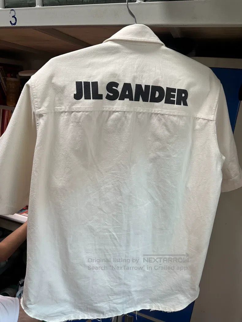 Jil Sander Jil Sander size 38 Back Logo Linen Short Sleeve Shirt Size US L / EU 52-54 / 3 - 3 Thumbnail