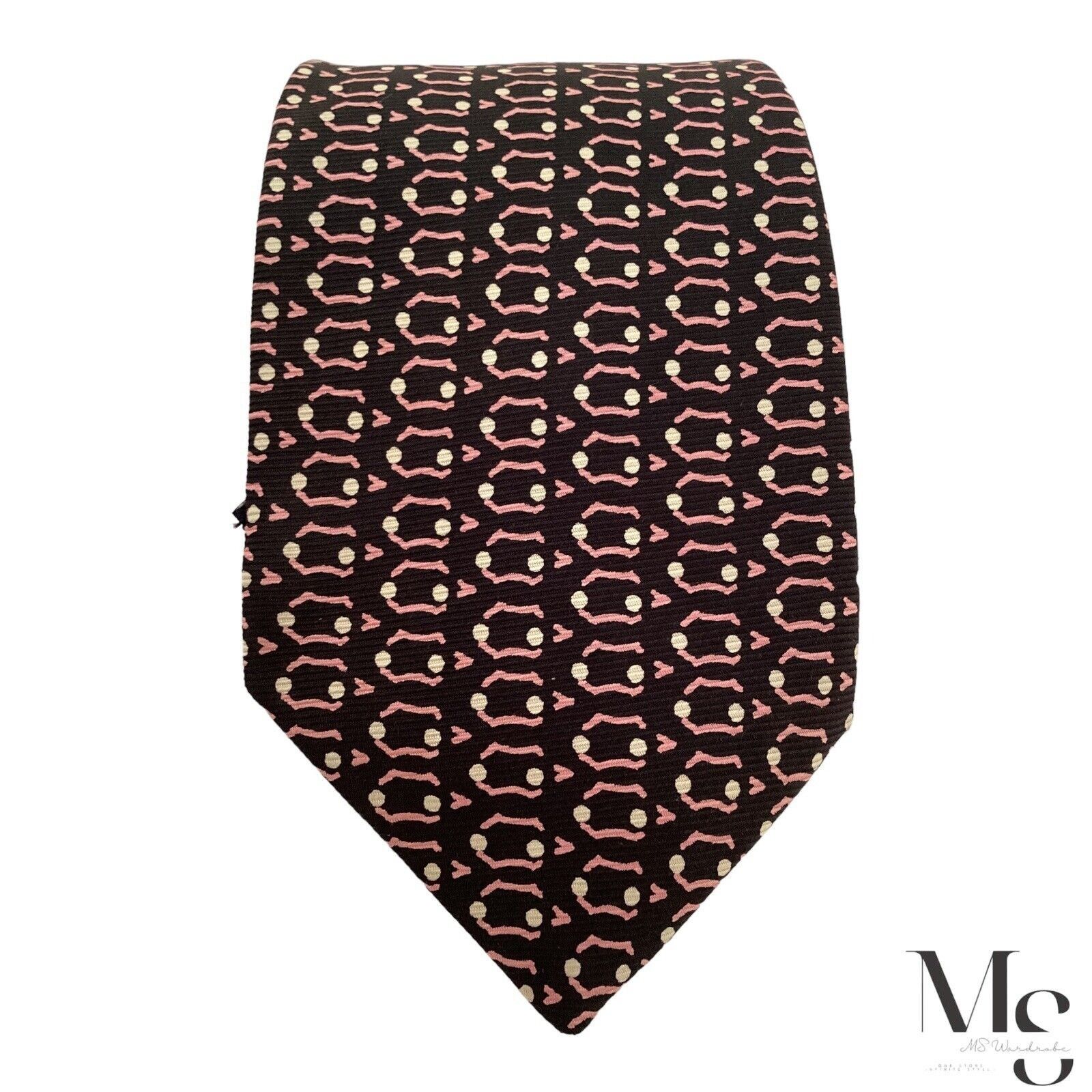 Kiton KITON NAPOLI 7Fold XL Black Geometric Silk Tie Made In Italy Size ONE SIZE - 4 Thumbnail