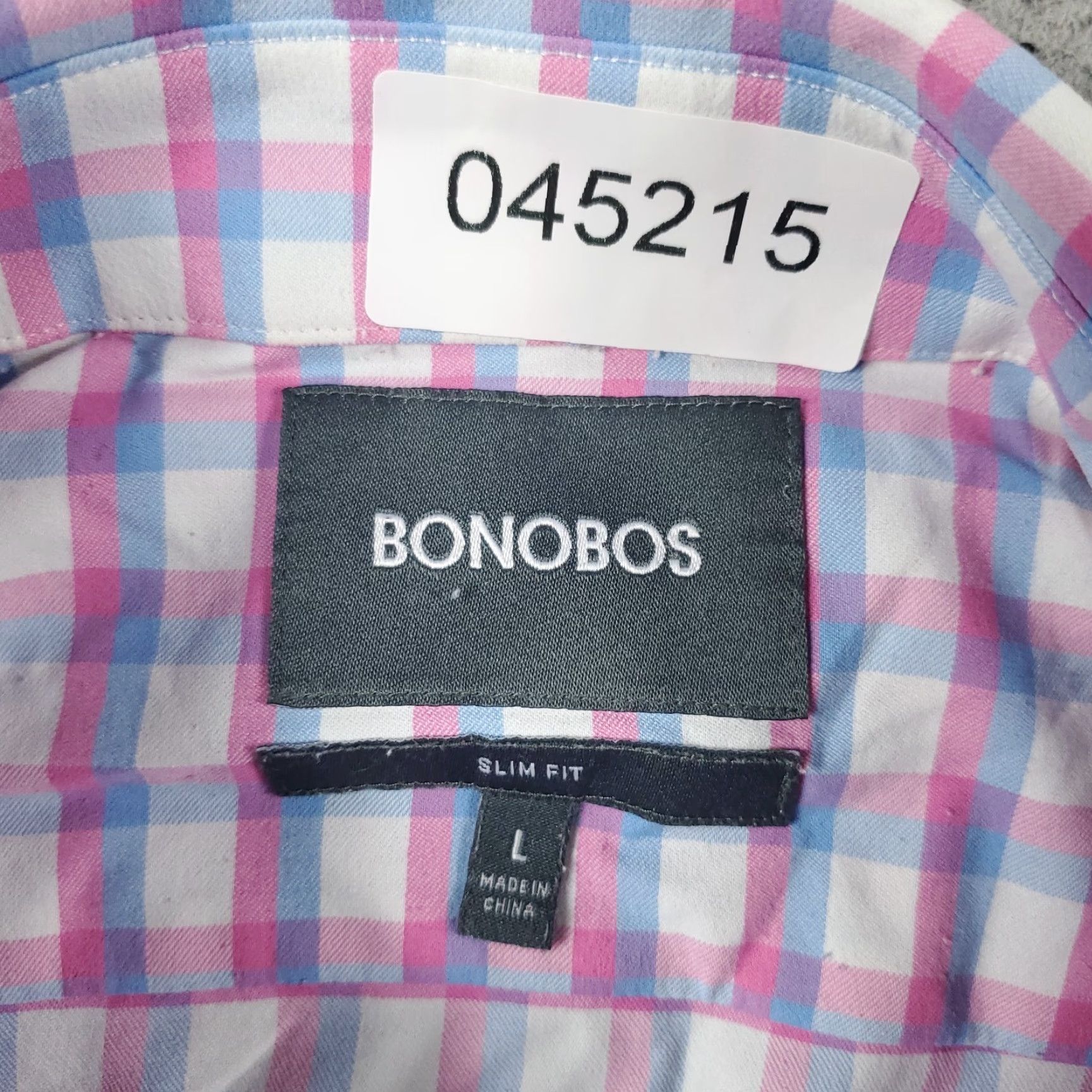 Bonobos Bonobos Shirt Mens Large Blue Pink Plaid Casual Button Up Long Sleeve Size US L / EU 52-54 / 3 - 8 Thumbnail