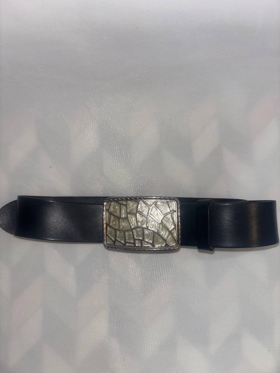 Vintage Vintage belt JONES stylish, luxurious, leather black belt Size ONE SIZE - 10 Thumbnail