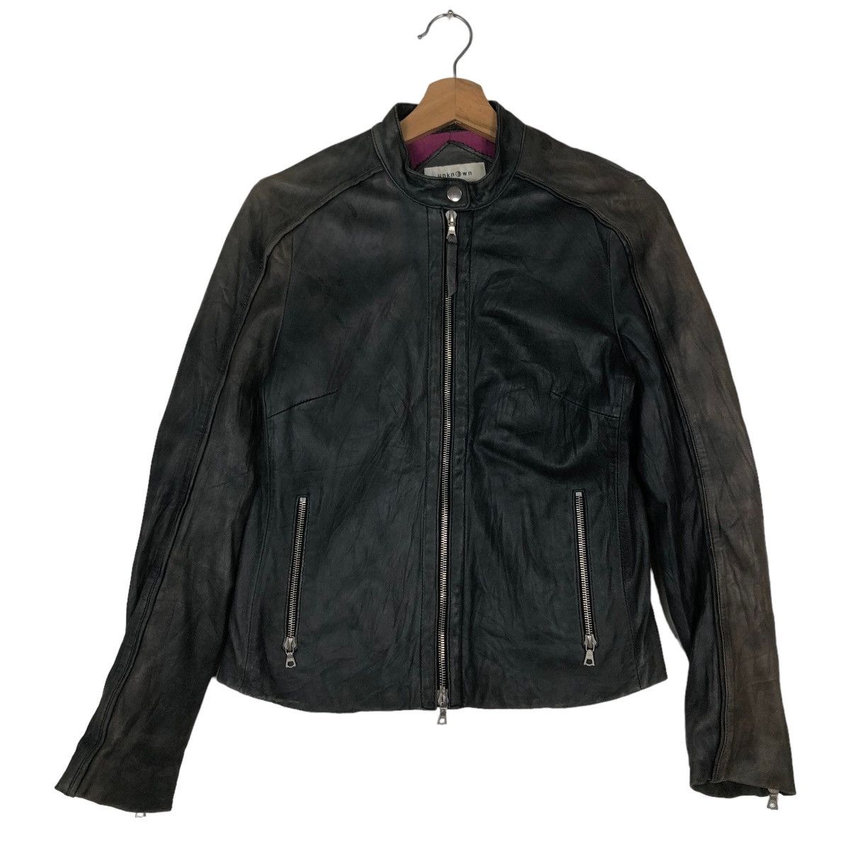 🔥90’s Unknown London Leather Biker Jacket