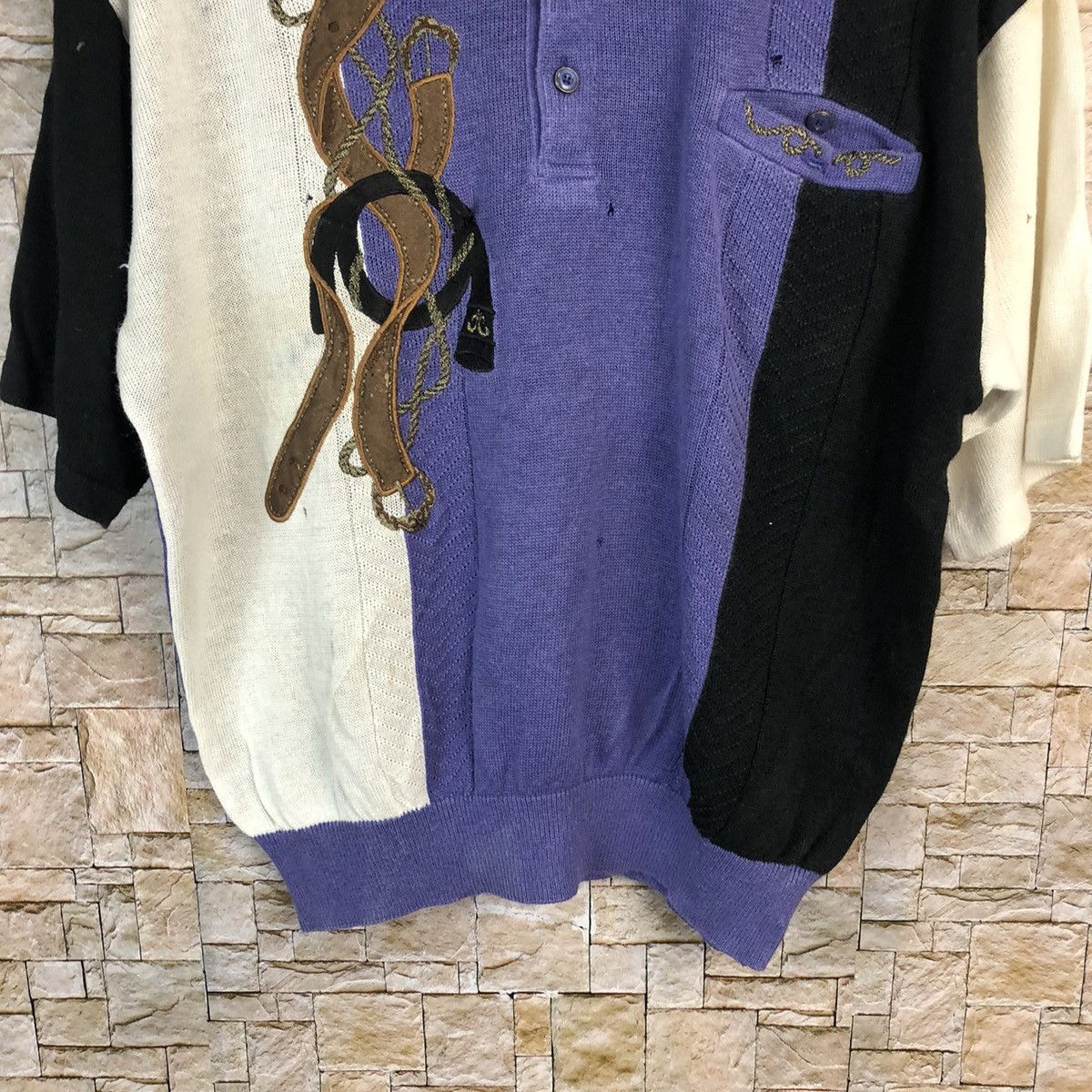 Japanese Brand Padova Purple vintage Polos #A821 Size US L / EU 52-54 / 3 - 6 Thumbnail