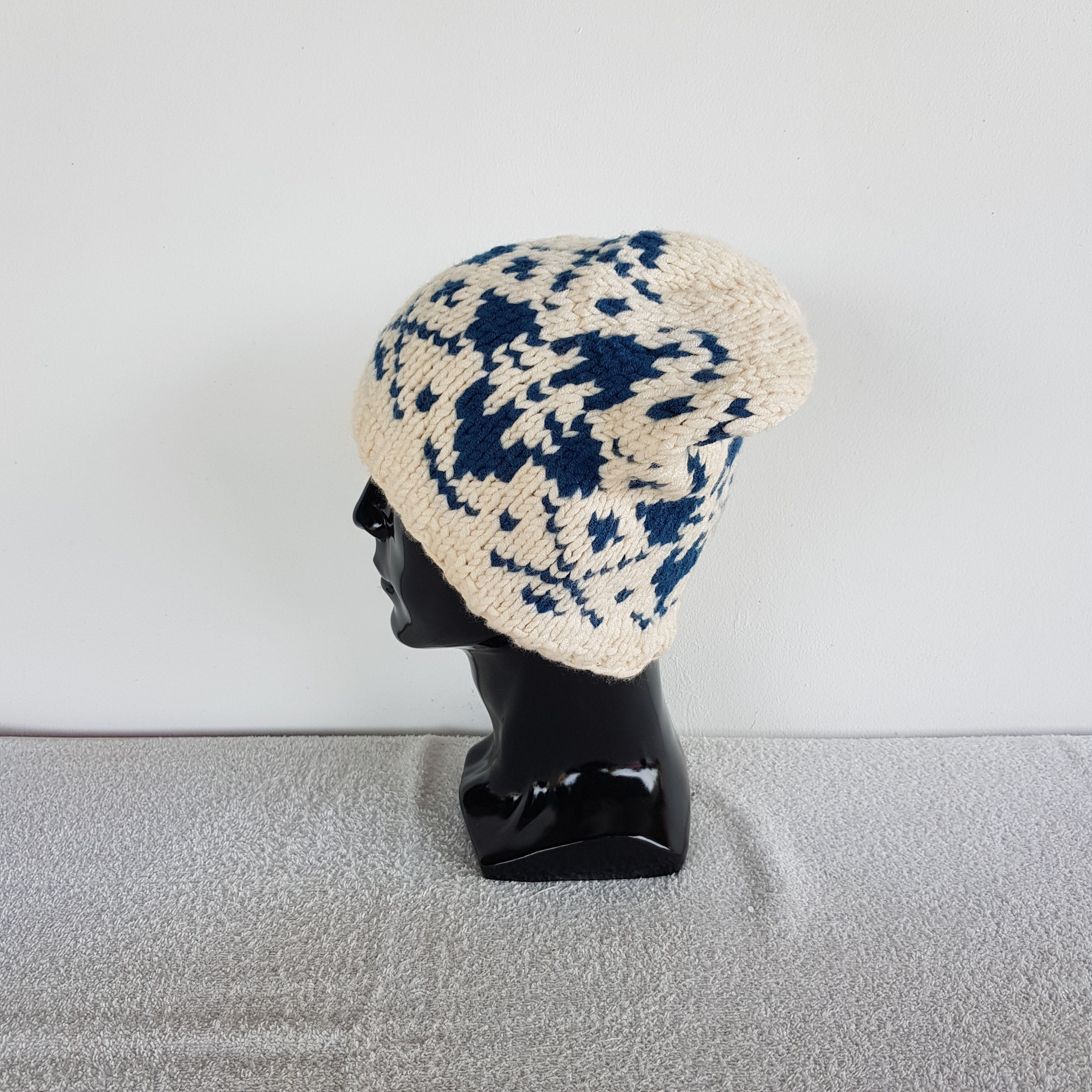 Aran Isles Knitwear Vintage Aztec Navajo Beanie 90s Japan Knit Snow Caps Hats Size ONE SIZE - 4 Thumbnail