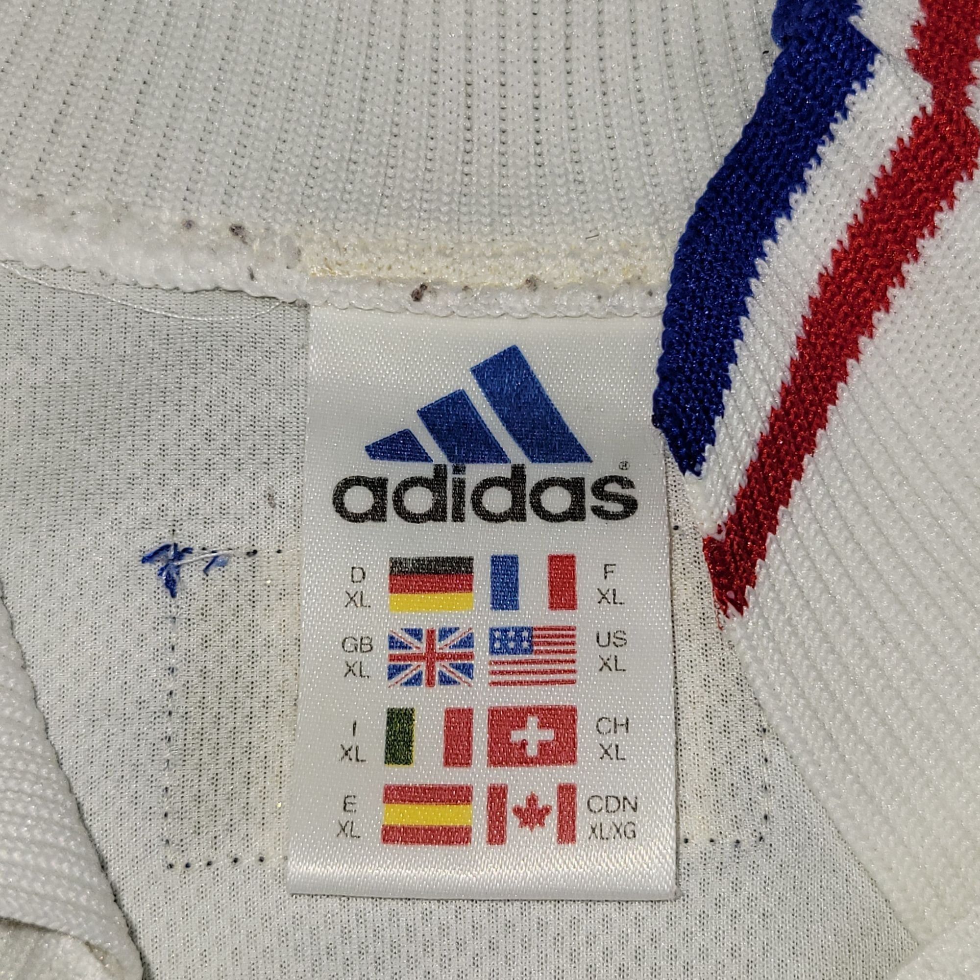 Adidas Zidane France 1998 WORLD CUP Away Soccer Jersey XL Size US XL / EU 56 / 4 - 5 Thumbnail