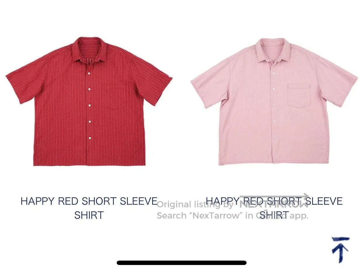 Porter Classic Porter Classic Happy Red Short Sleeve Shirt. Size US L / EU 52-54 / 3 - 5 Thumbnail