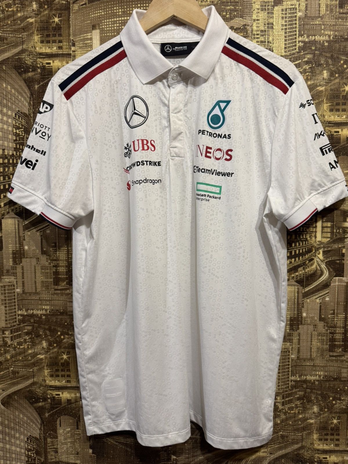 Mercedes-Benz Mercedes AMG F1 2024 Team Polo White Size L Size US L / EU 52-54 / 3 - 1 Thumbnail