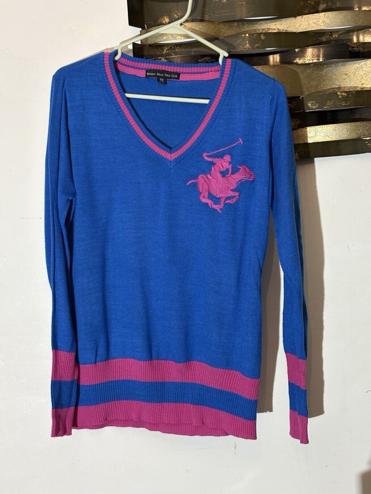 U.S. Polo Assn. Beverly Hills Polo Club Sweater 2XL Big Pony Blokette Size XXL / US 16-18 / IT 52-54 - 1 Thumbnail