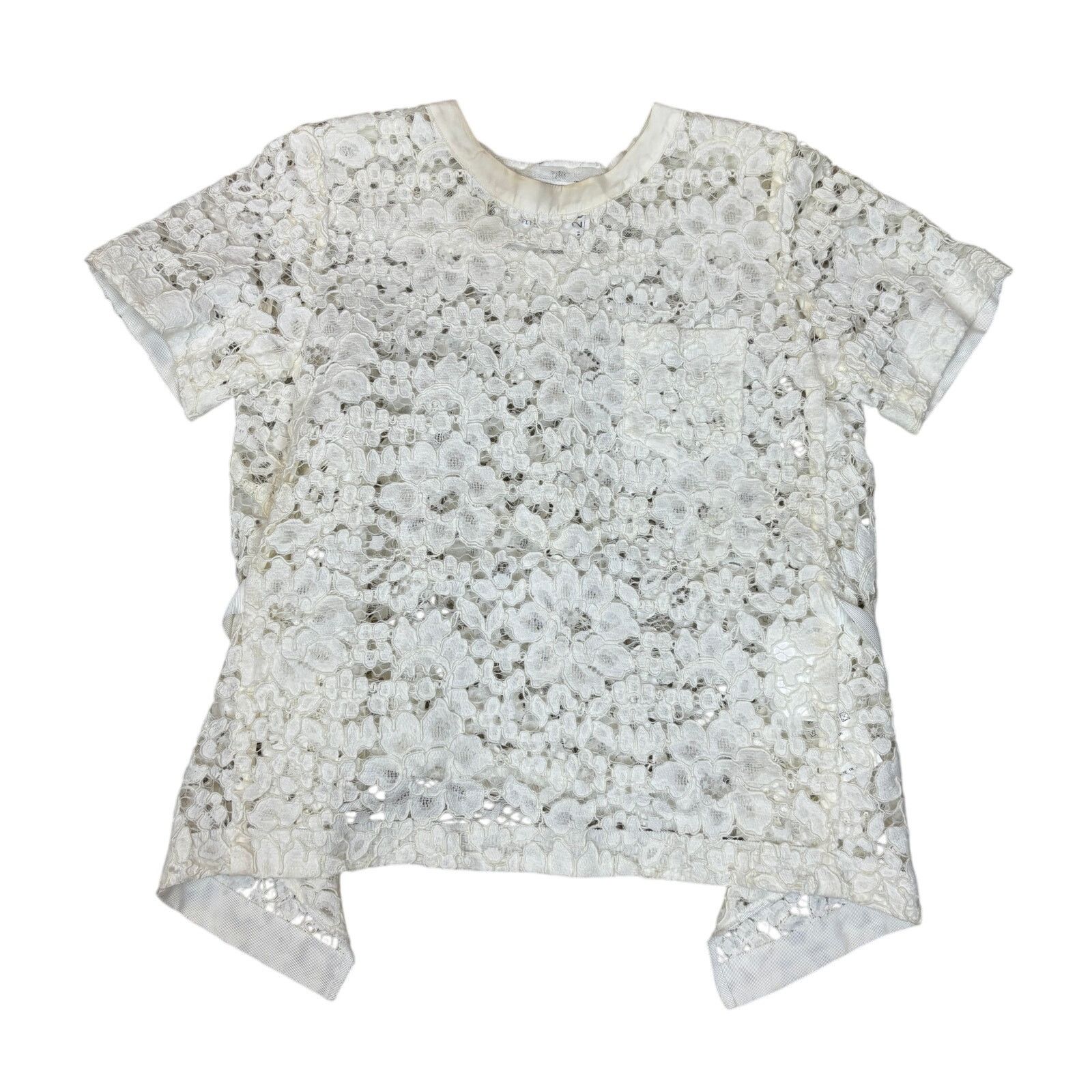 Sacai Sacai Lace Floral Peplum Belted Top Blouse Women's 1 / Small Size S / US 4 / IT 40 - 1 Thumbnail